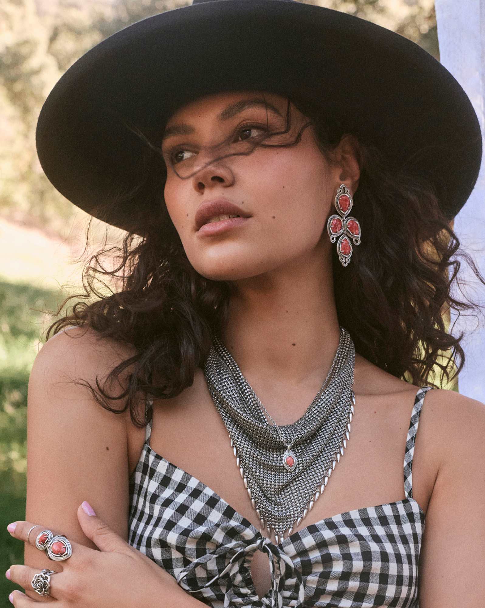 Keziah Vintage Silver Statement Bandana Necklace | Kendra Scott