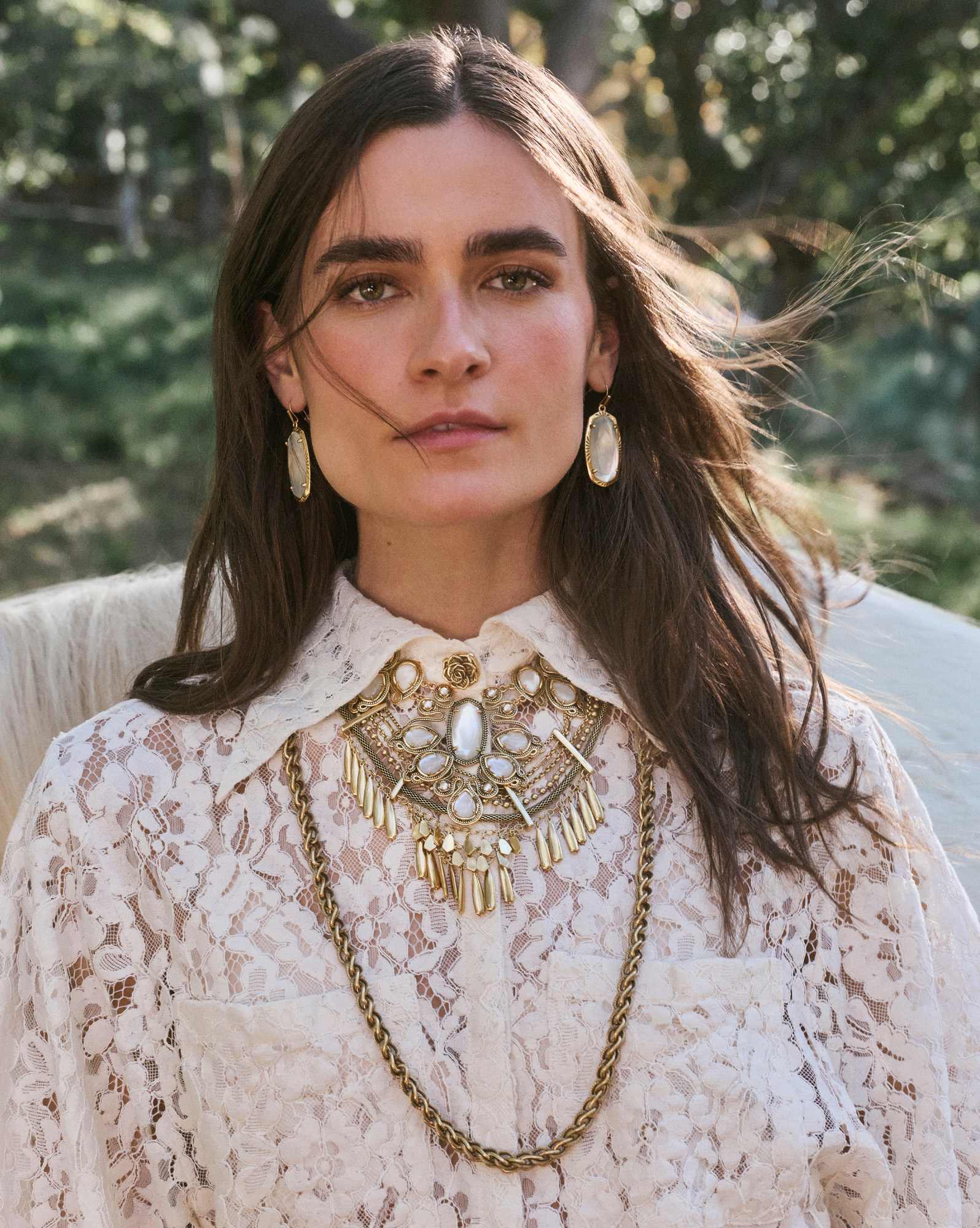 Sydney Statement Necklace in Vintage Gold