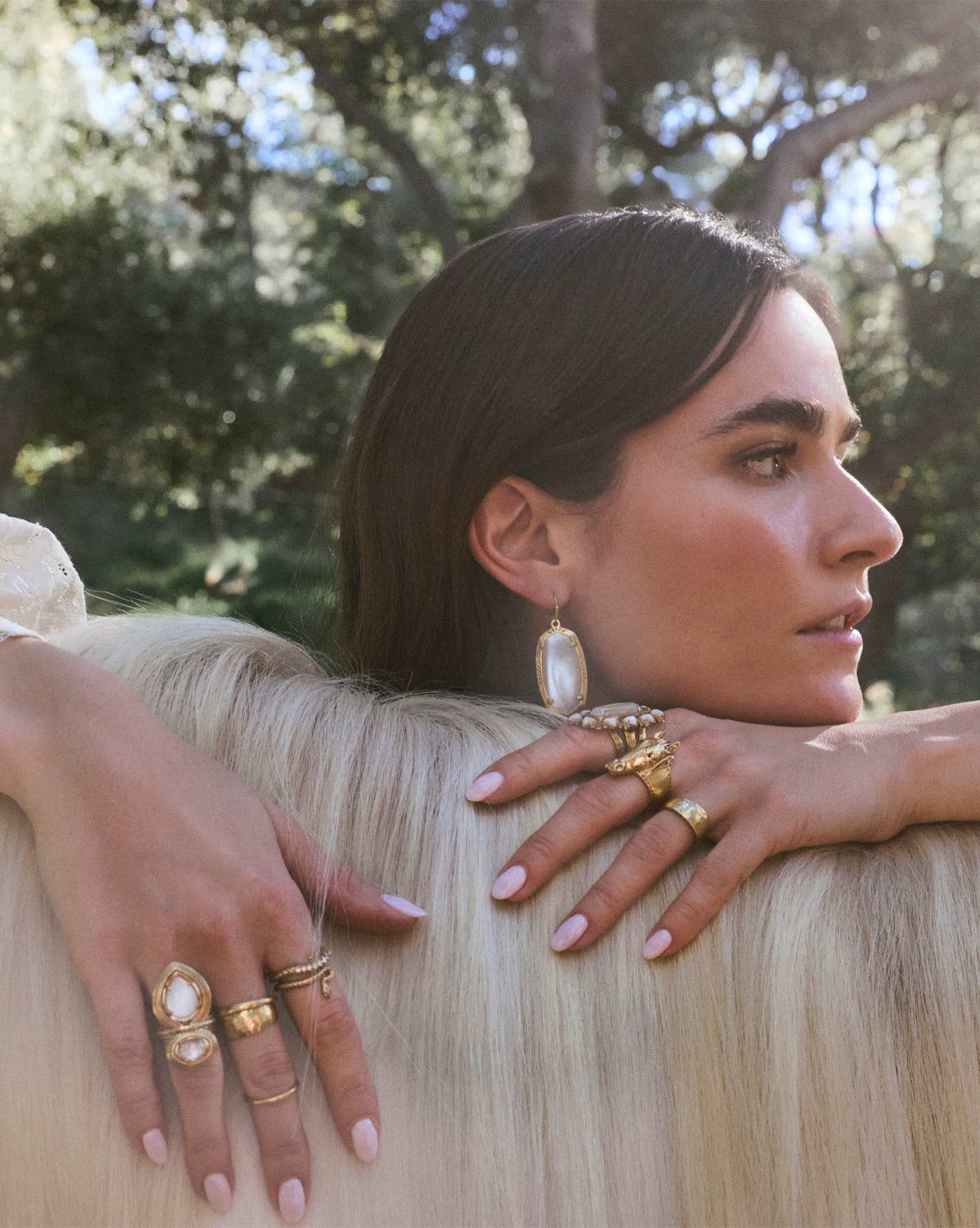Terra Ring Set of 3 in Vintage Gold