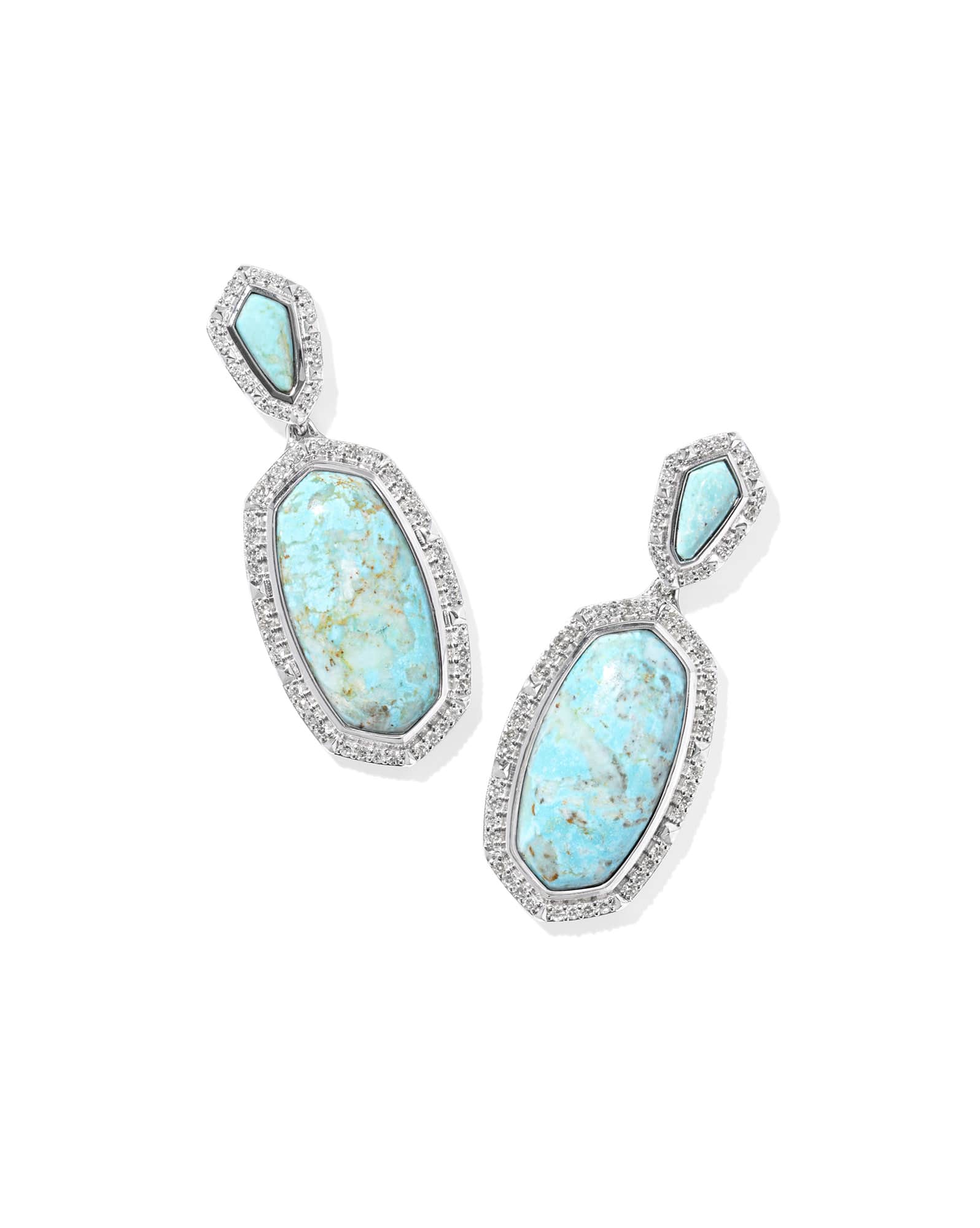 Dani 14k White Gold Statement Earrings