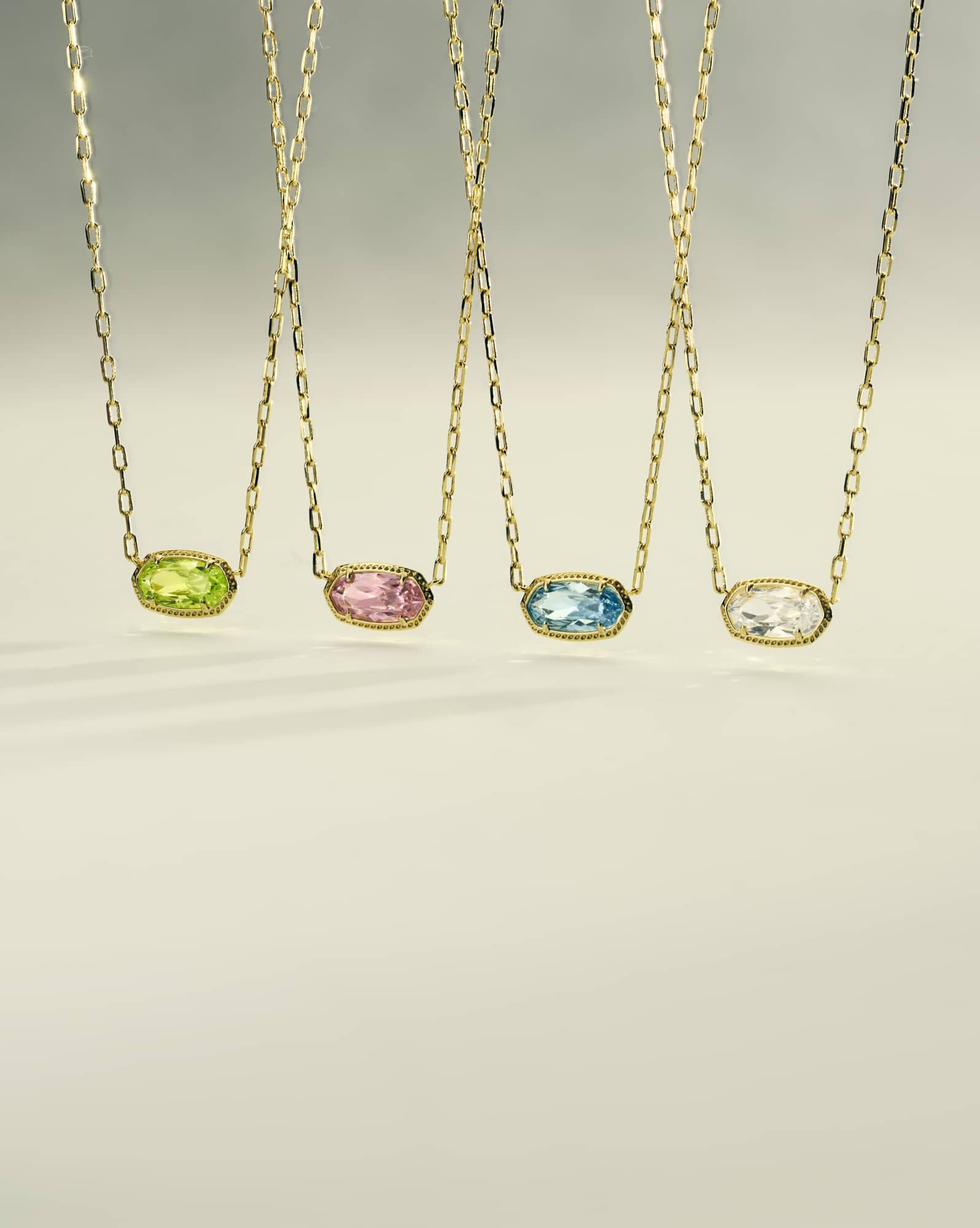 Elisa Luxe Gold Short Pendant Necklace 