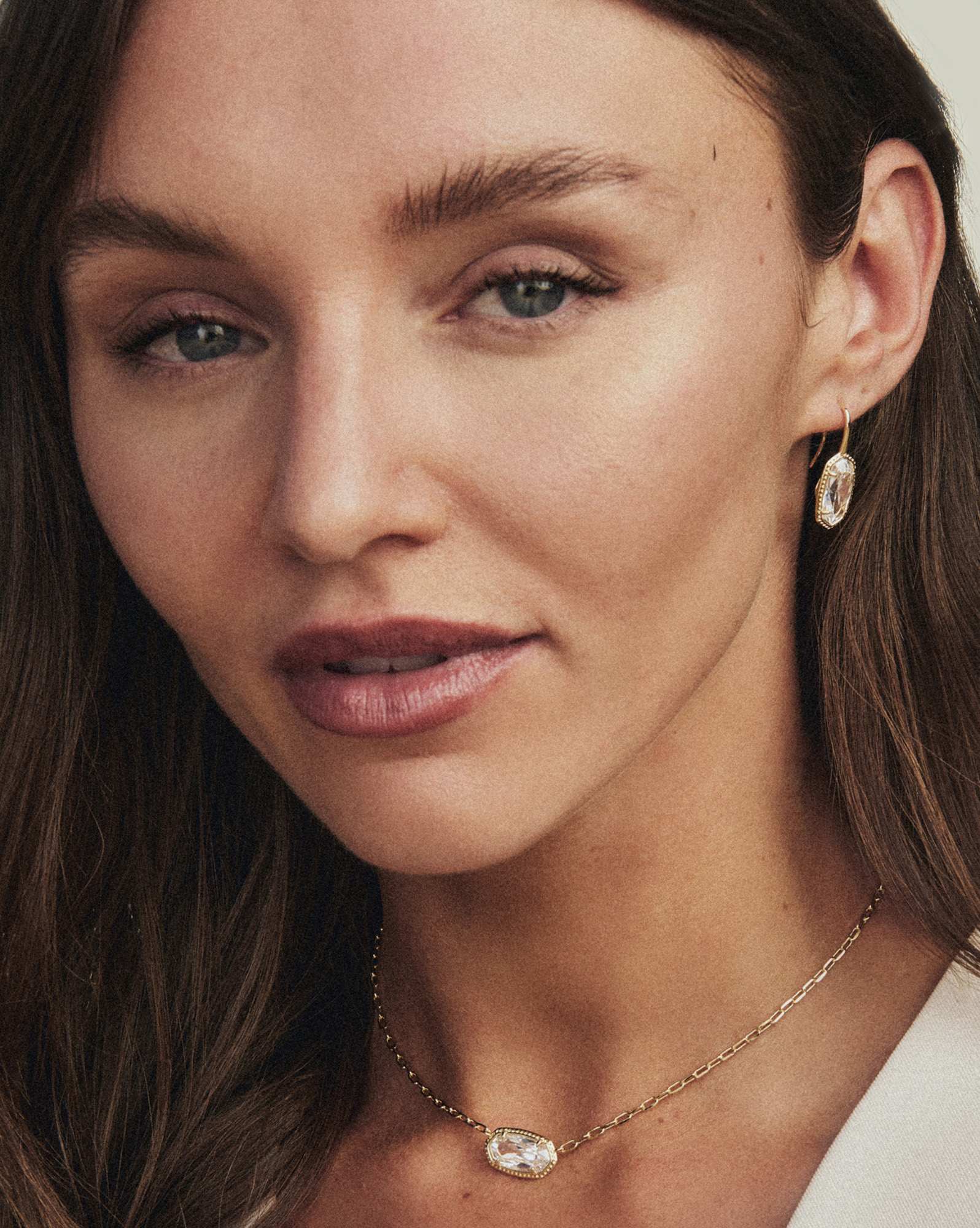 Elisa Luxe Gold Short Pendant Necklace 