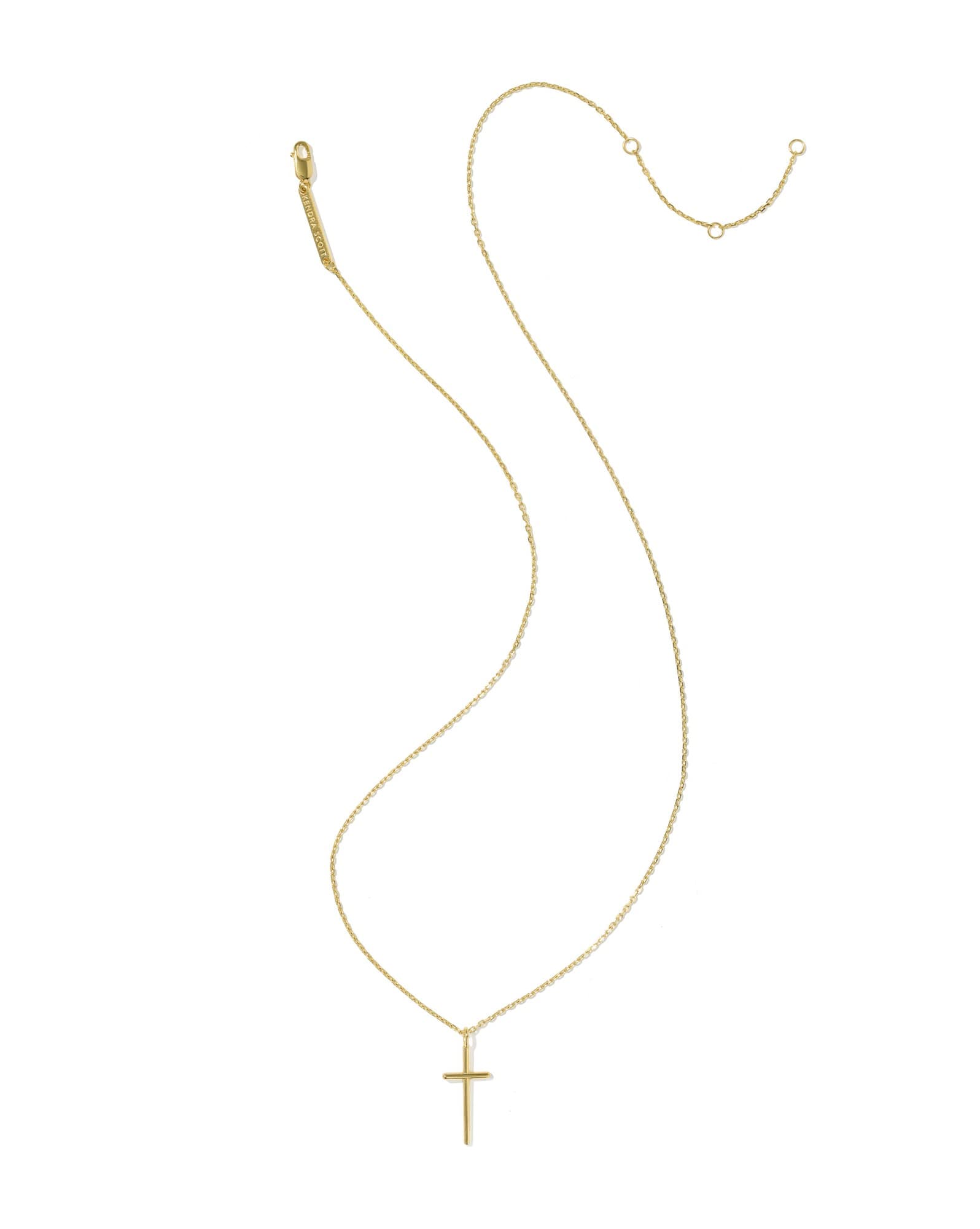 Large 18k Gold Vermeil Cross Pendant