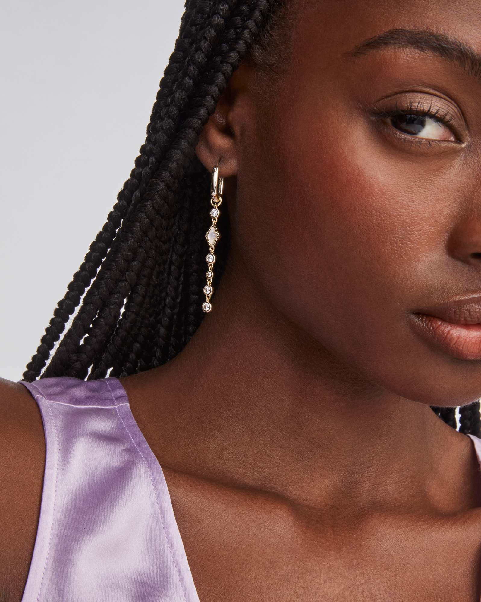 Mini Elisa and Abbie Gold Convertible Huggie Earrings