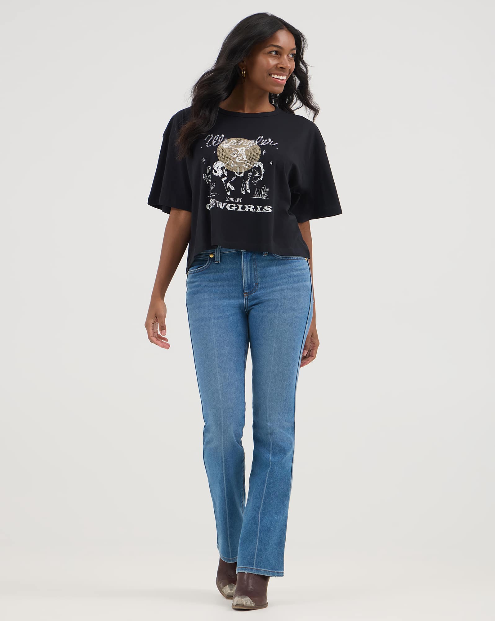 Wrangler® x Yellow Rose by Kendra Scott Cropped Graphic Tee