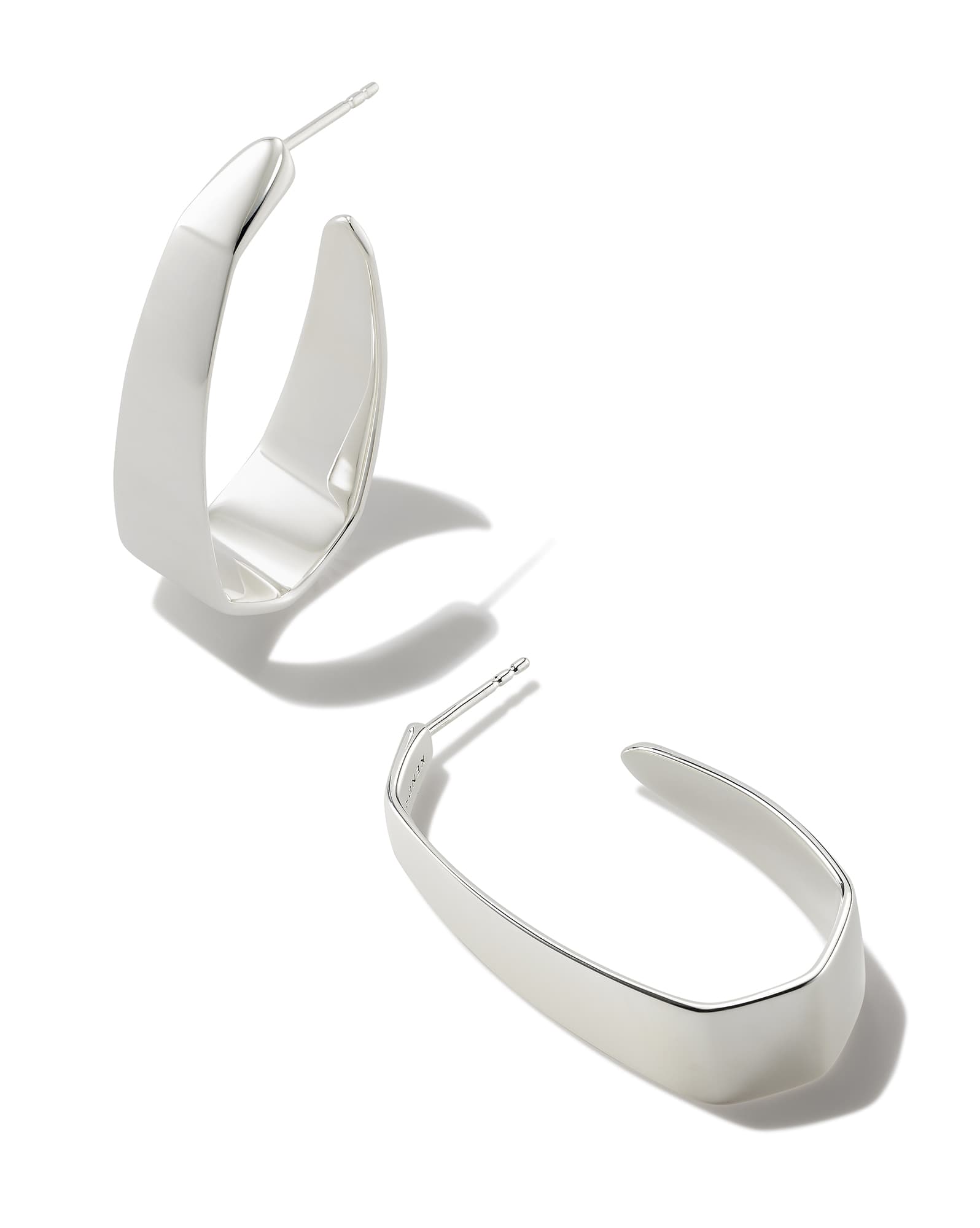 Cadence Large Hoop Earrings in Sterling Silver