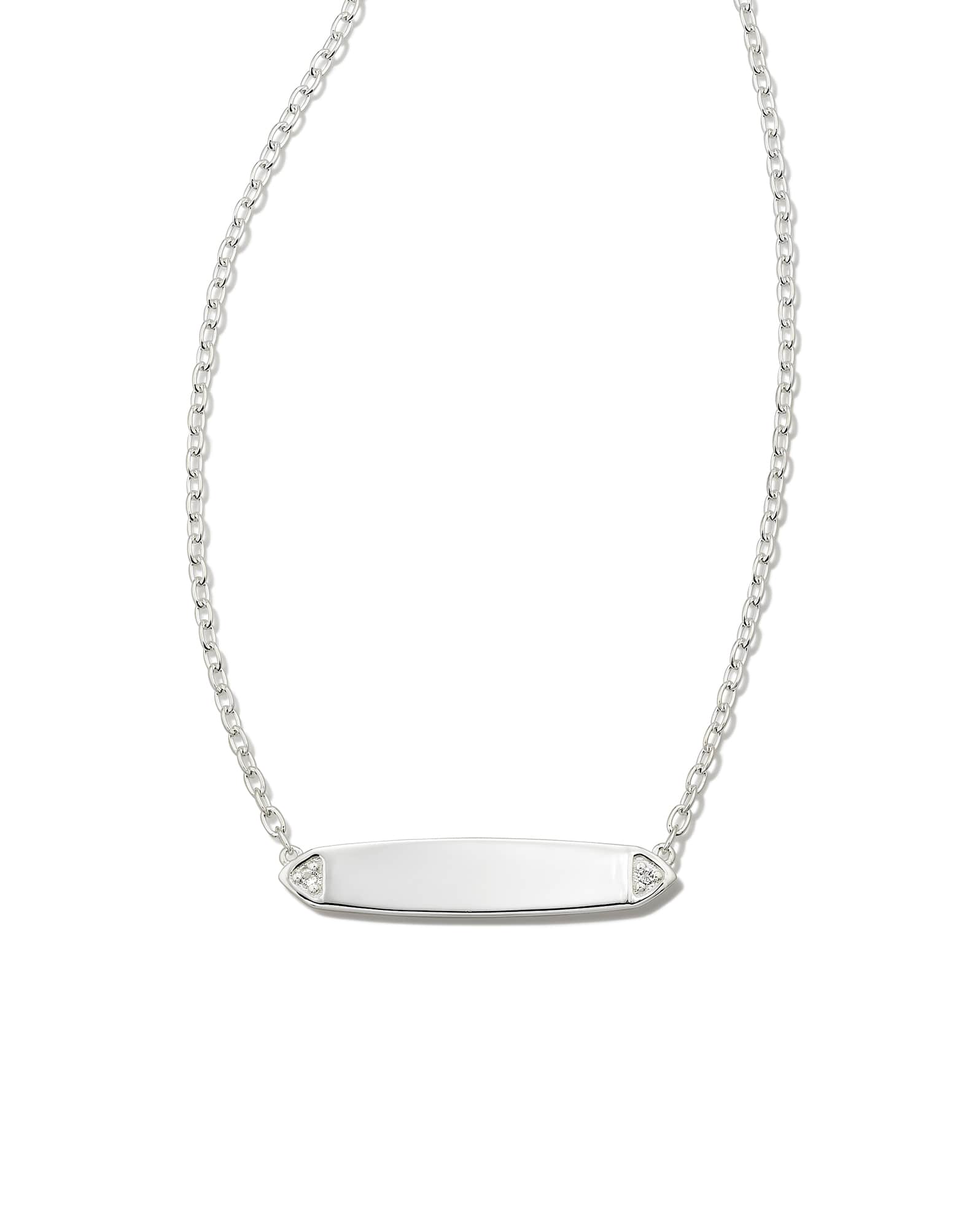 Tinsley Sterling Silver Pendant Necklace in White Topaz