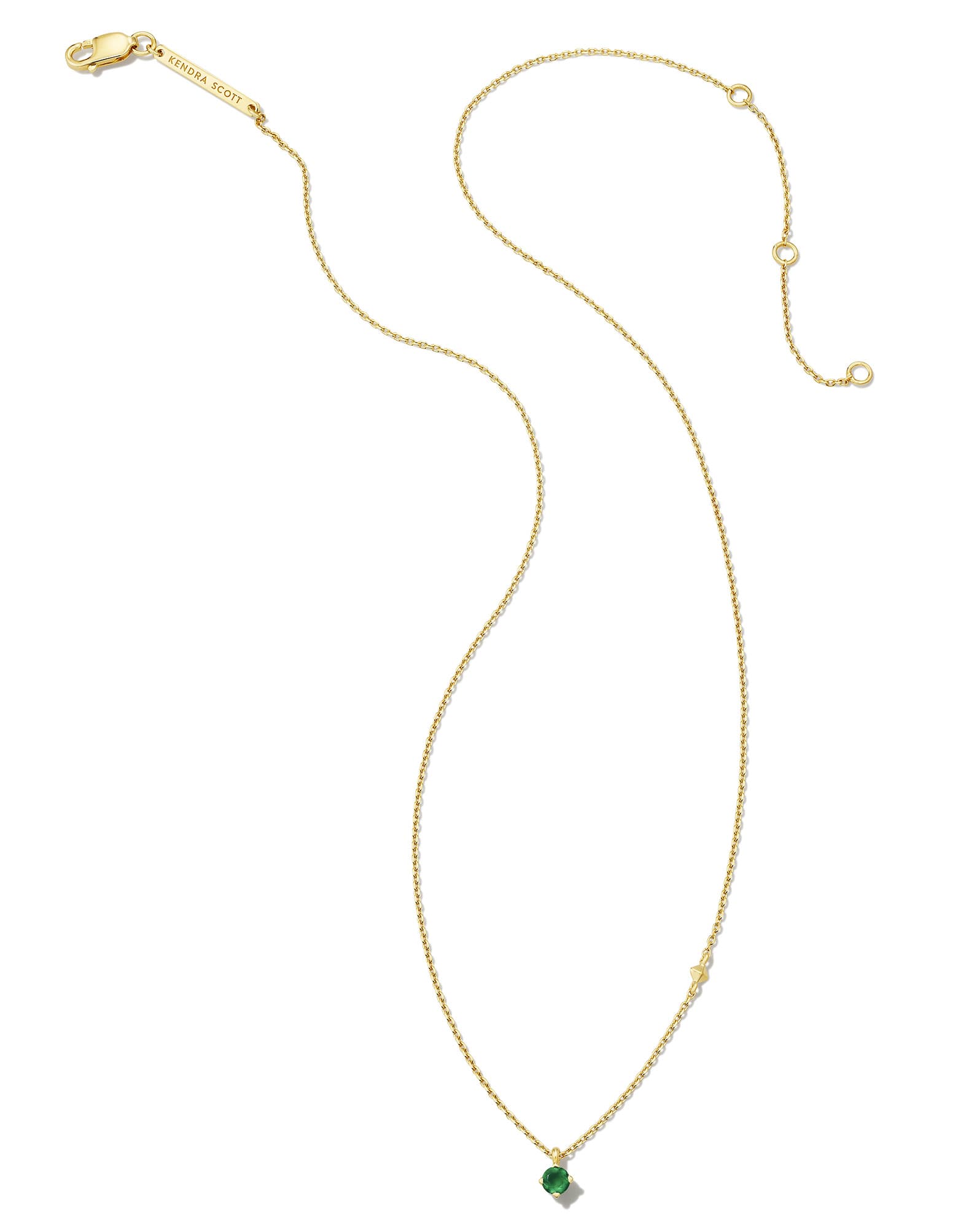 Maisie 18k Gold Vermeil Pendant Necklace in Green Onyx