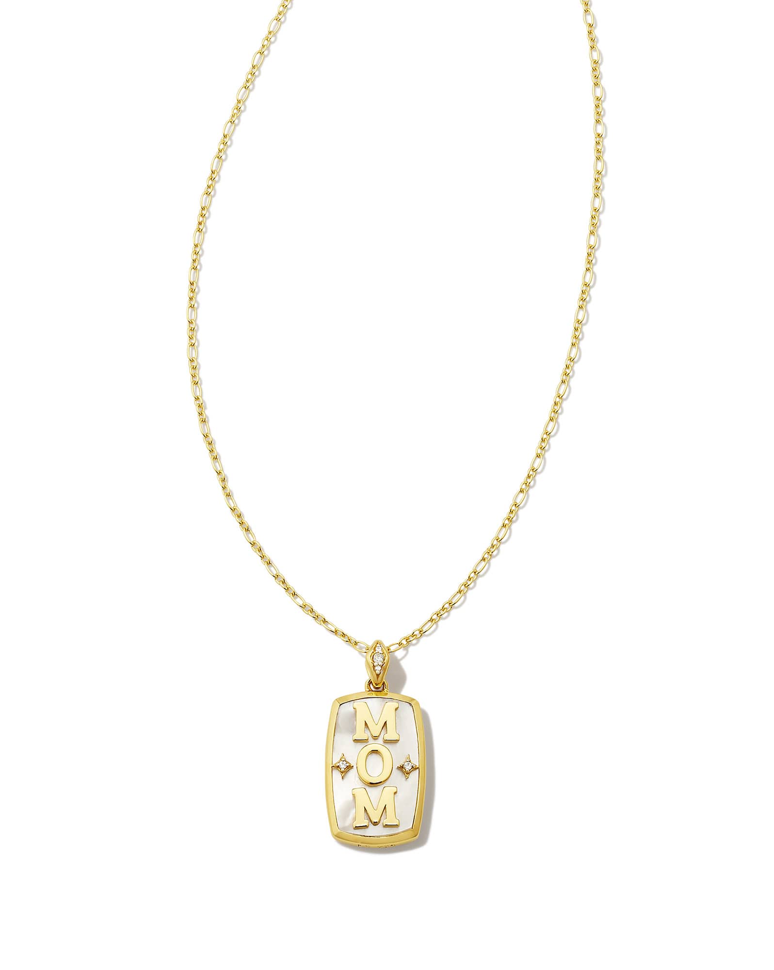 Mom Stone Tag Necklace