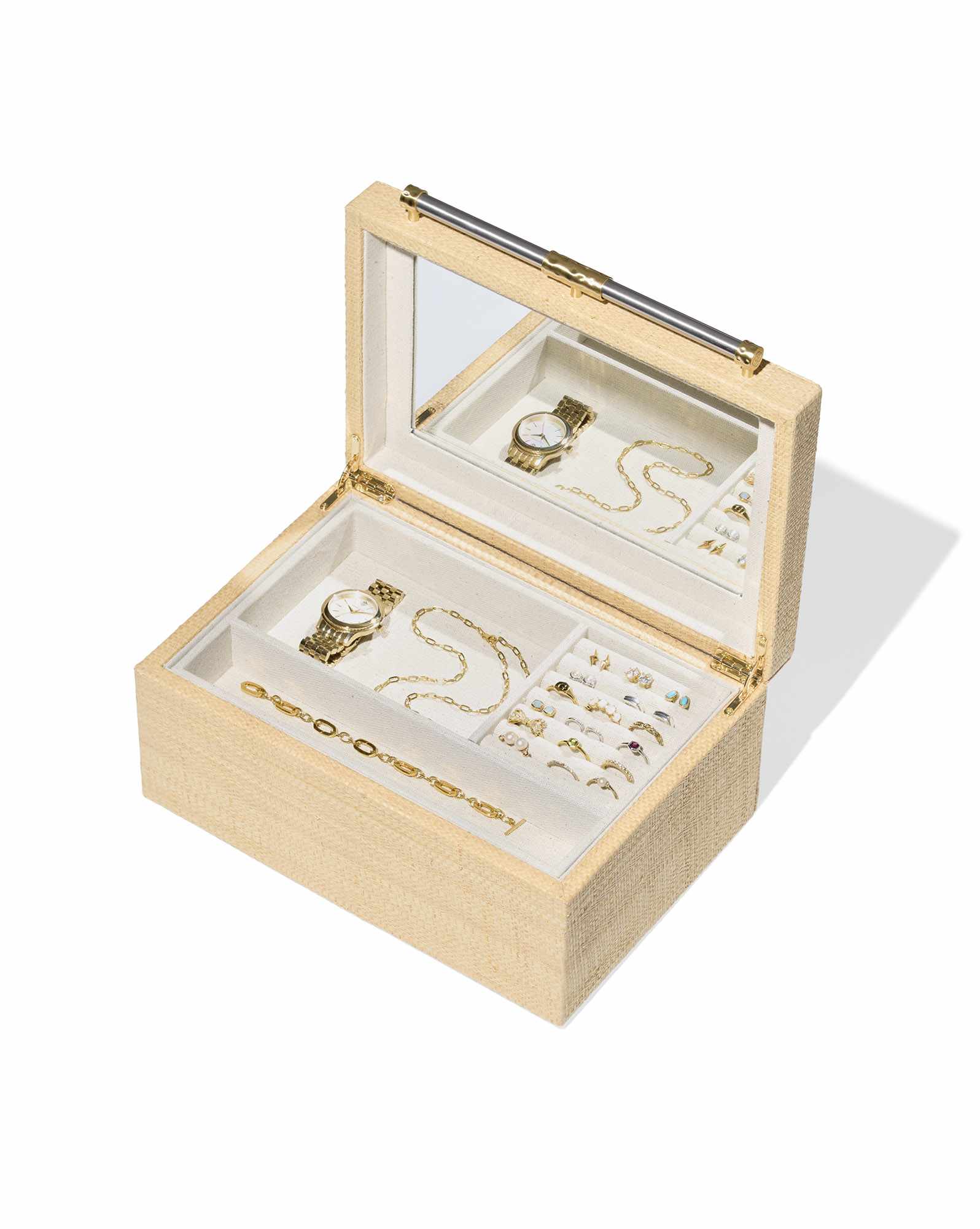 Medium Raffia Jewelry Box