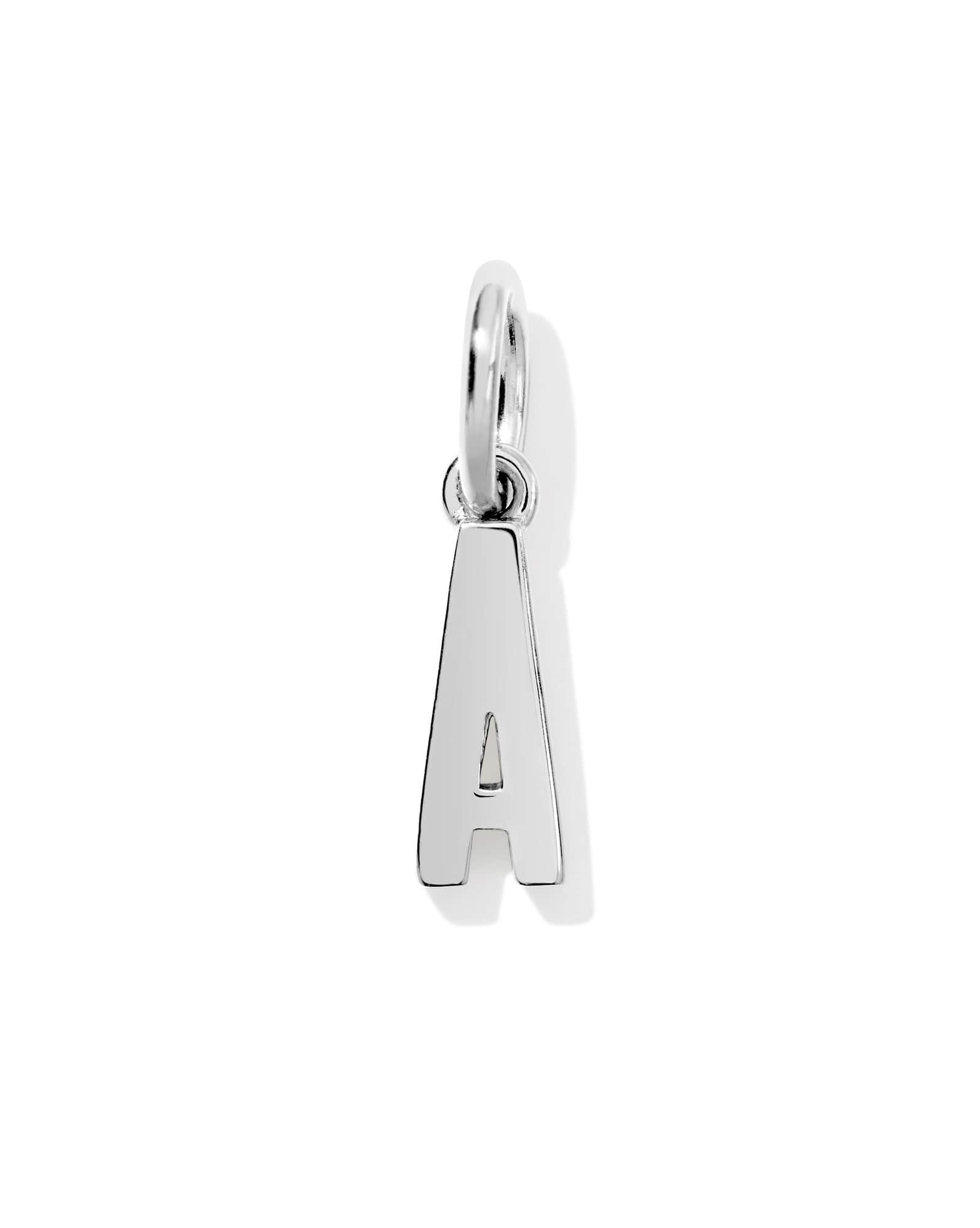 Metal Letter A Sterling Silver Charm