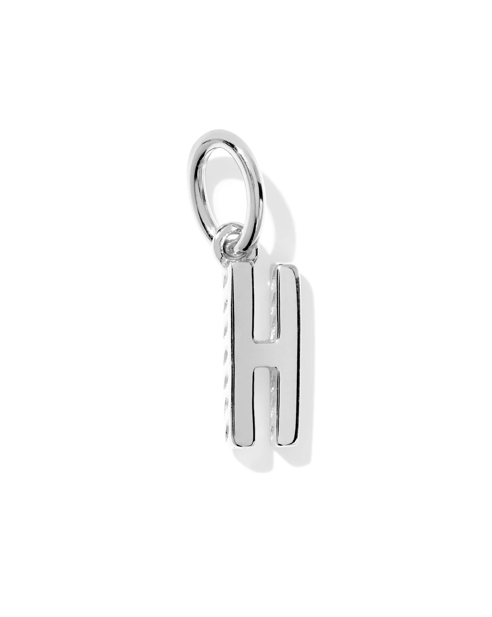 Metal Letter H Sterling Silver Charm