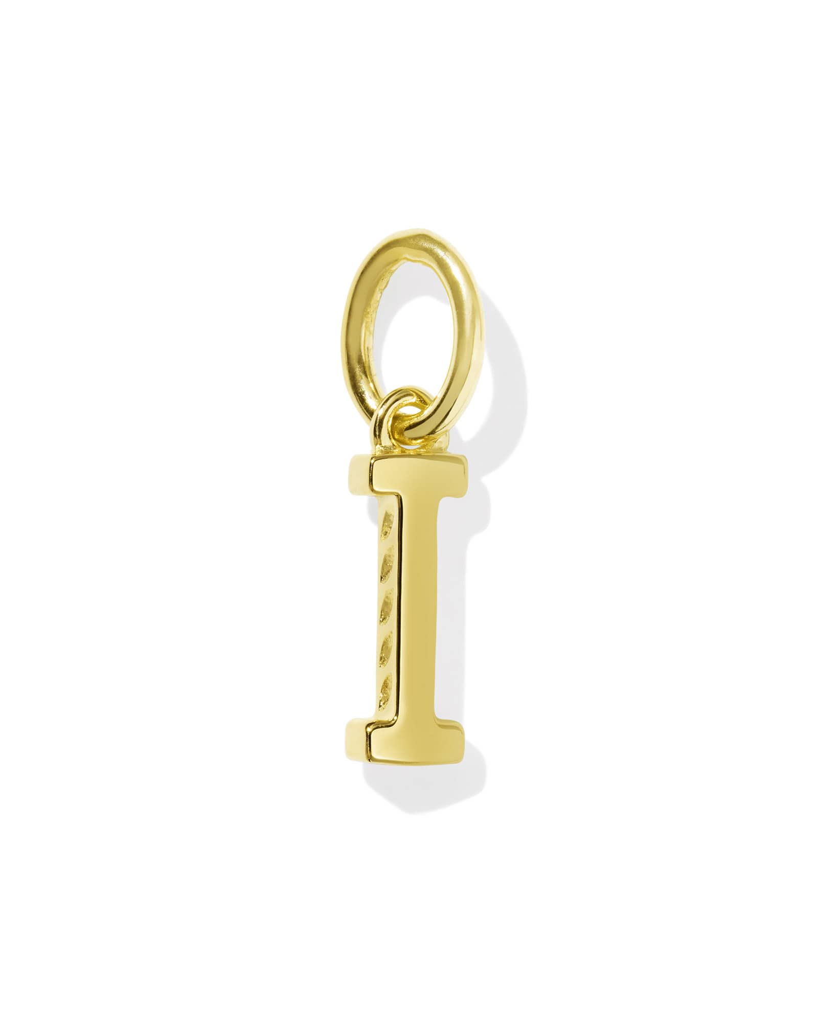 Metal Letter I 18k Gold Vermeil Charm