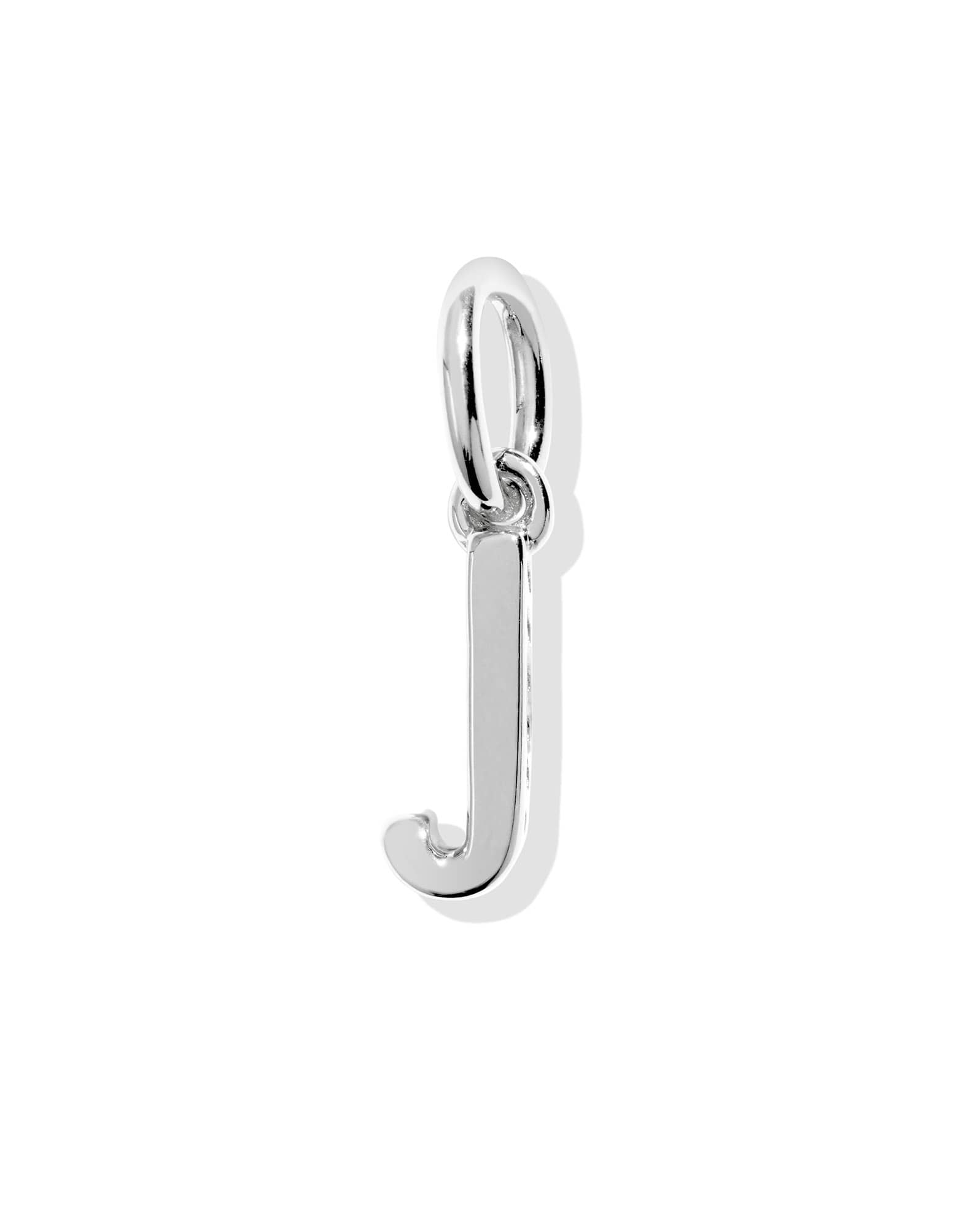 Metal Letter J Sterling Silver Charm