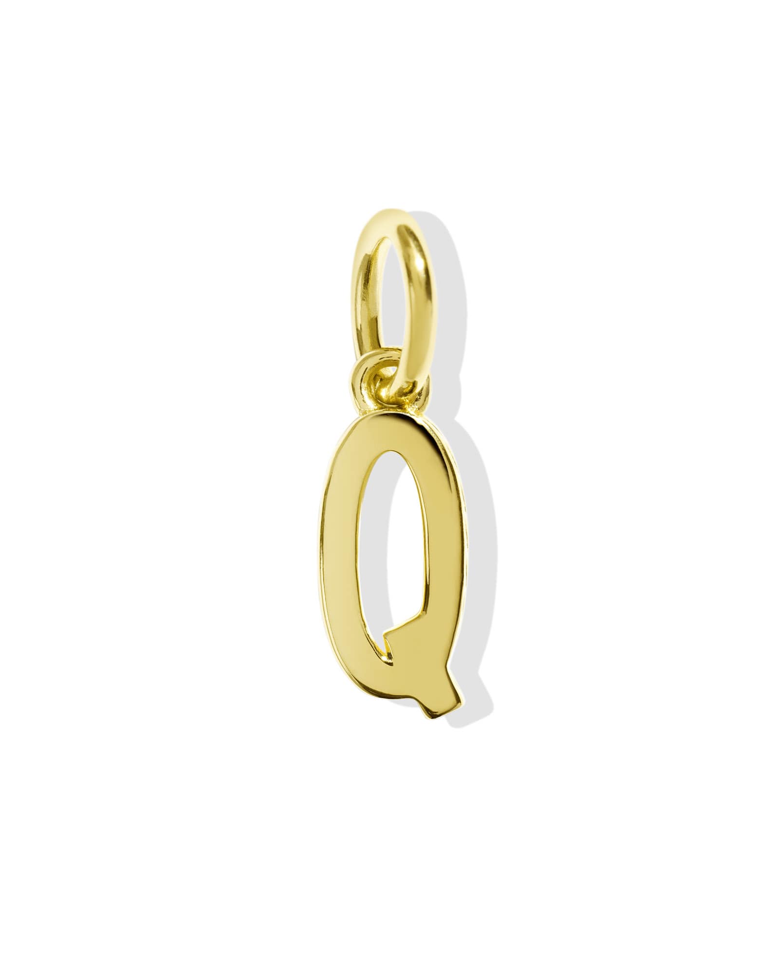 Metal Letter Q 18k Gold Vermeil Charm