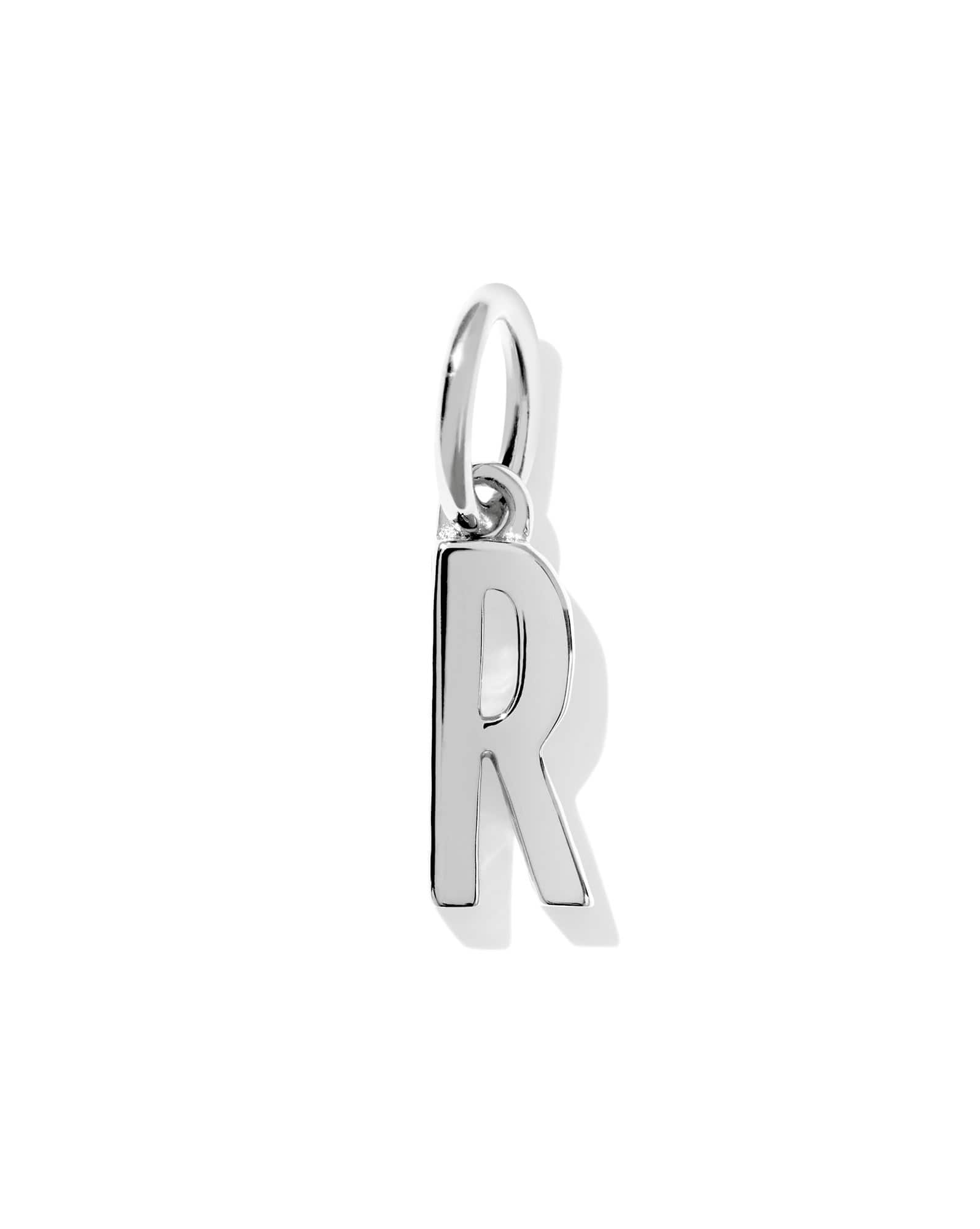Metal Letter R Sterling Silver Charm