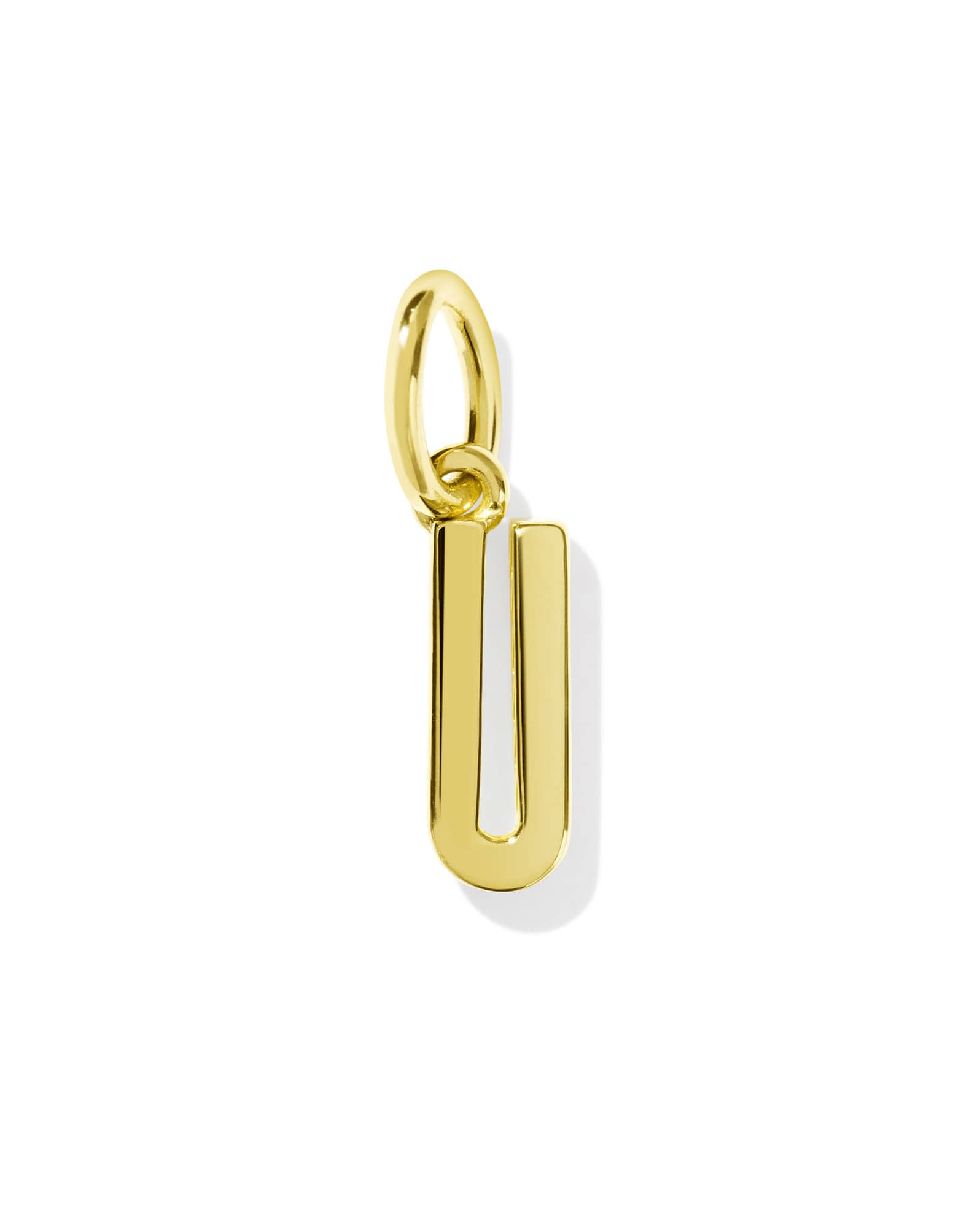 Metal Letter U 18k Gold Vermeil Charm