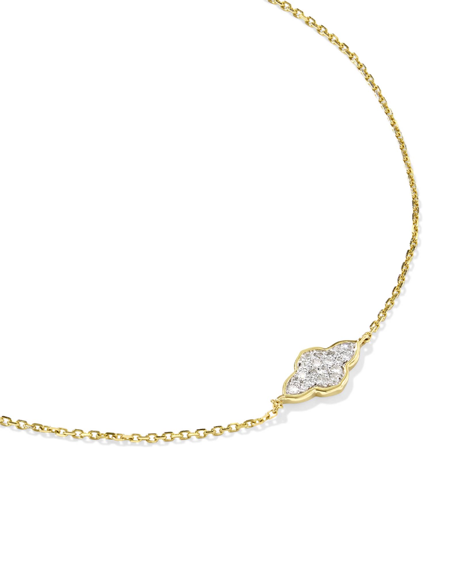 Abbie 14k Yellow Gold Pave Delicate Chain Bracelet