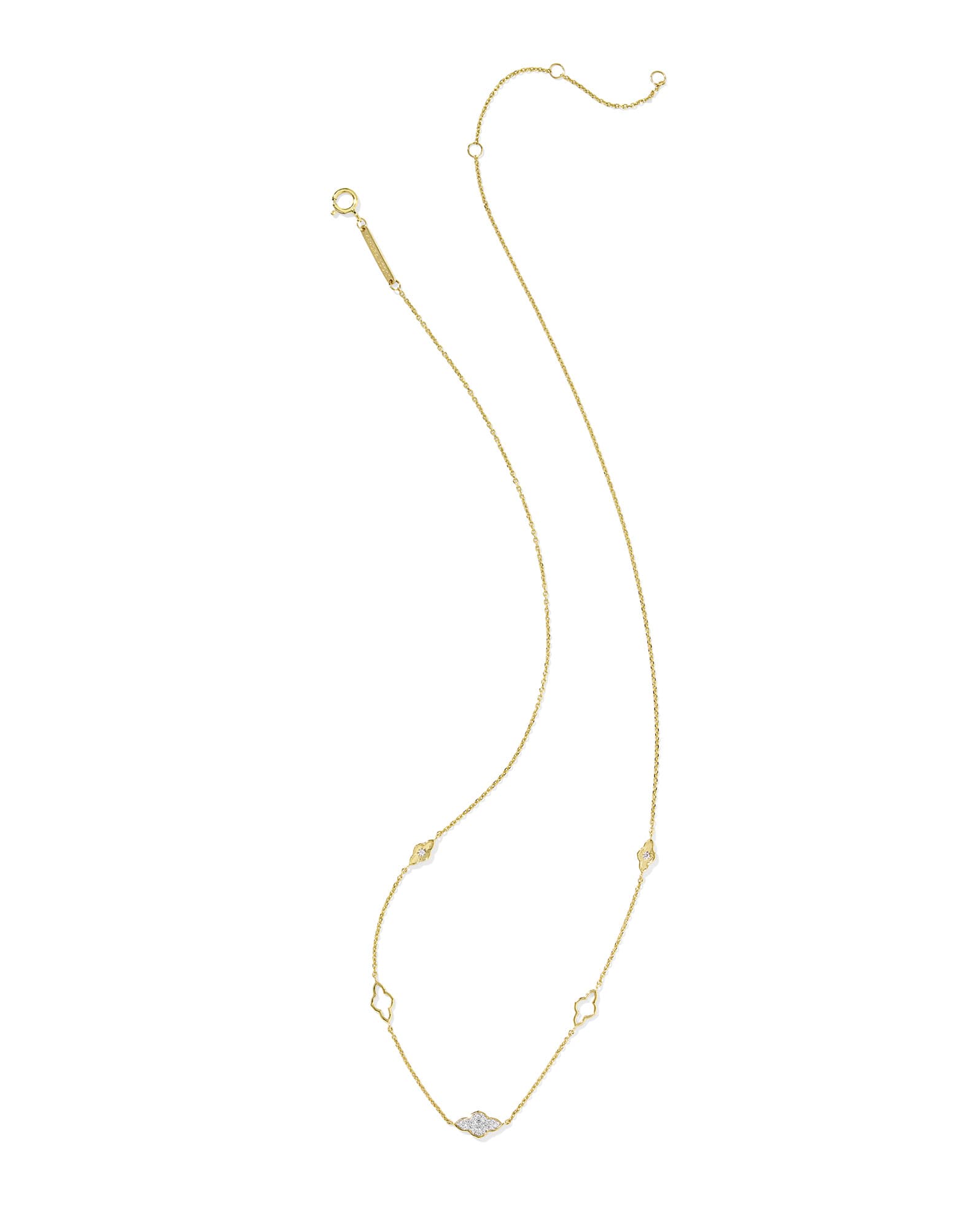 Abbie 14k Yellow Gold Pave Strand Necklace