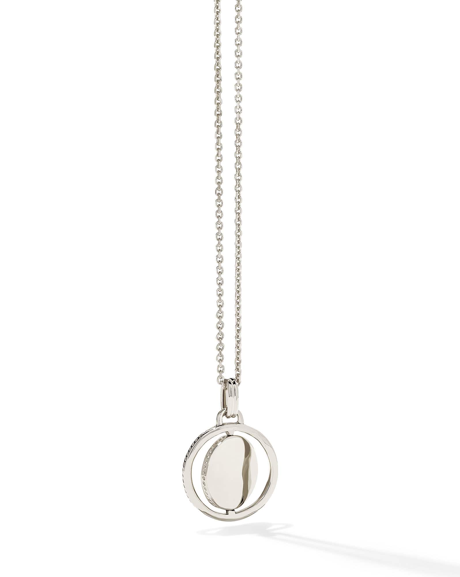 Spinning Hammered Pendant Necklace in Sterling Silver