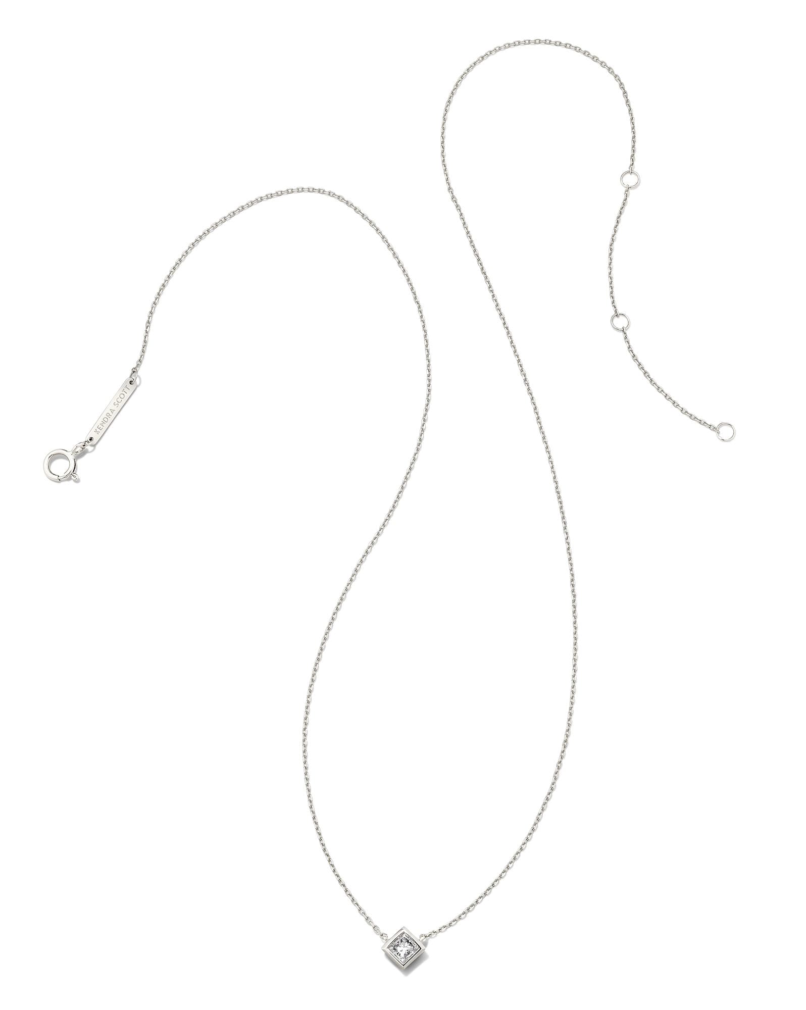 0.16 ct Michelle 14k White Gold Pendant Necklace in White Diamond