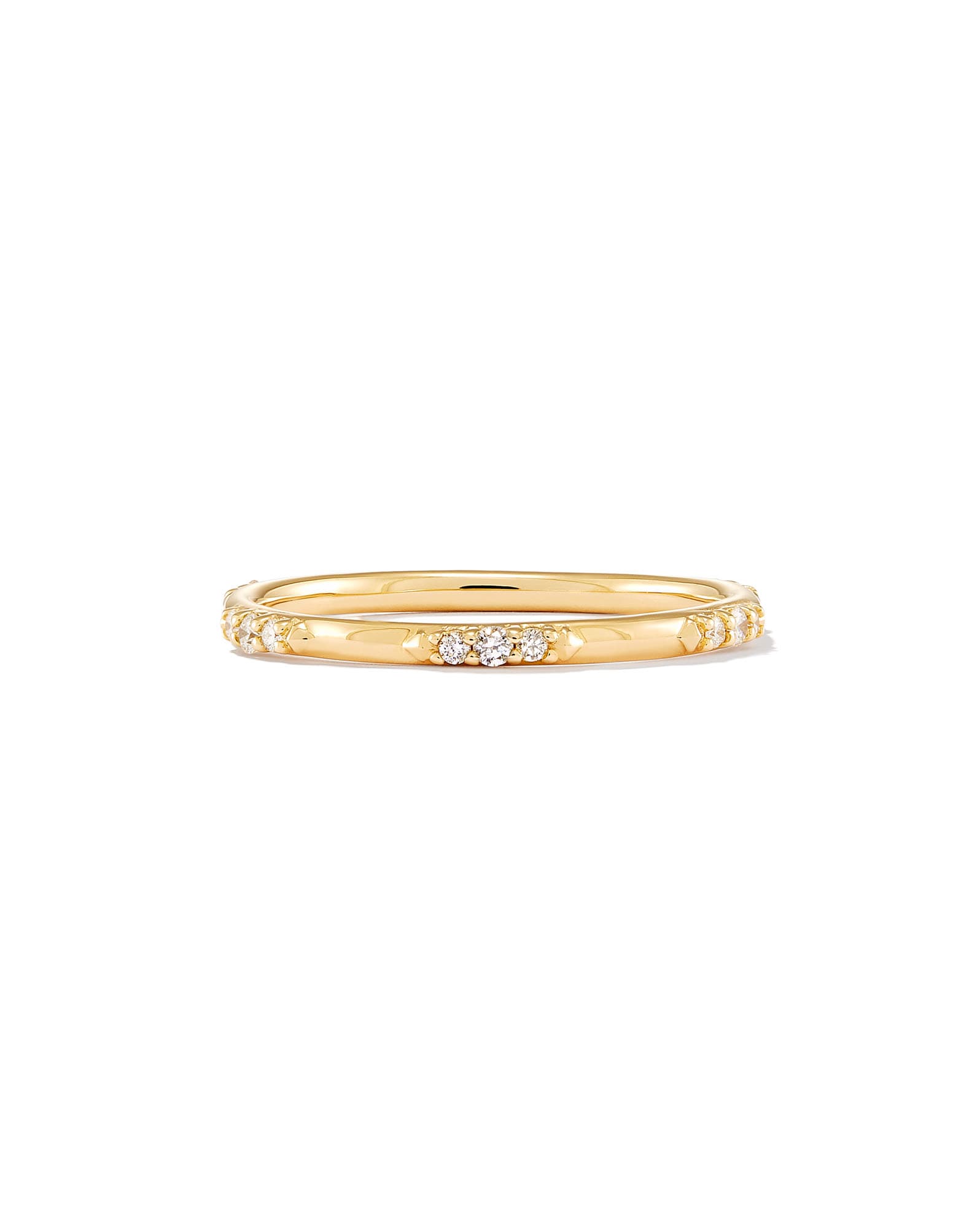 0.19 ct Posey 14k Yellow Gold Band Ring in White Diamonds