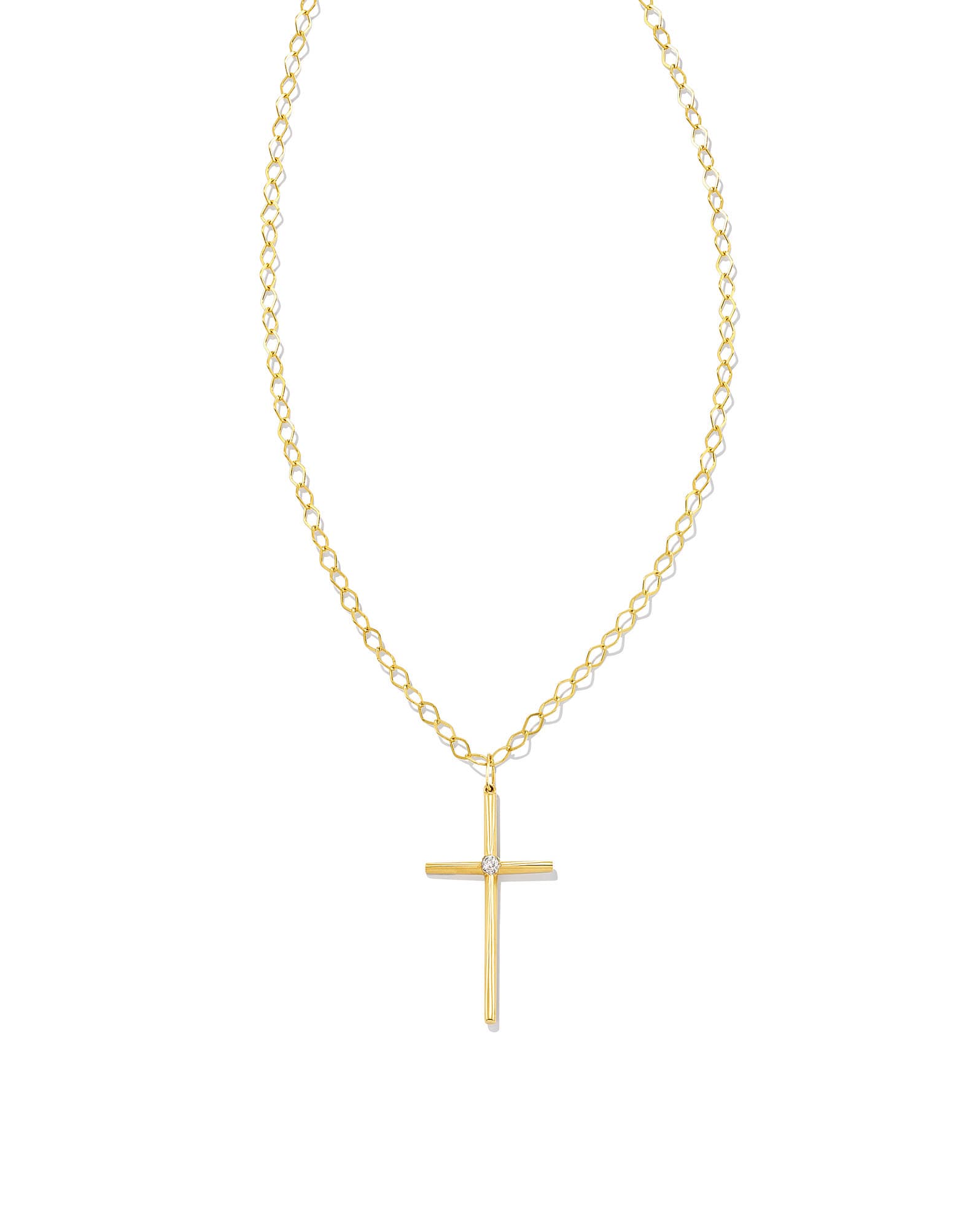 Thin Cross Charm Necklace