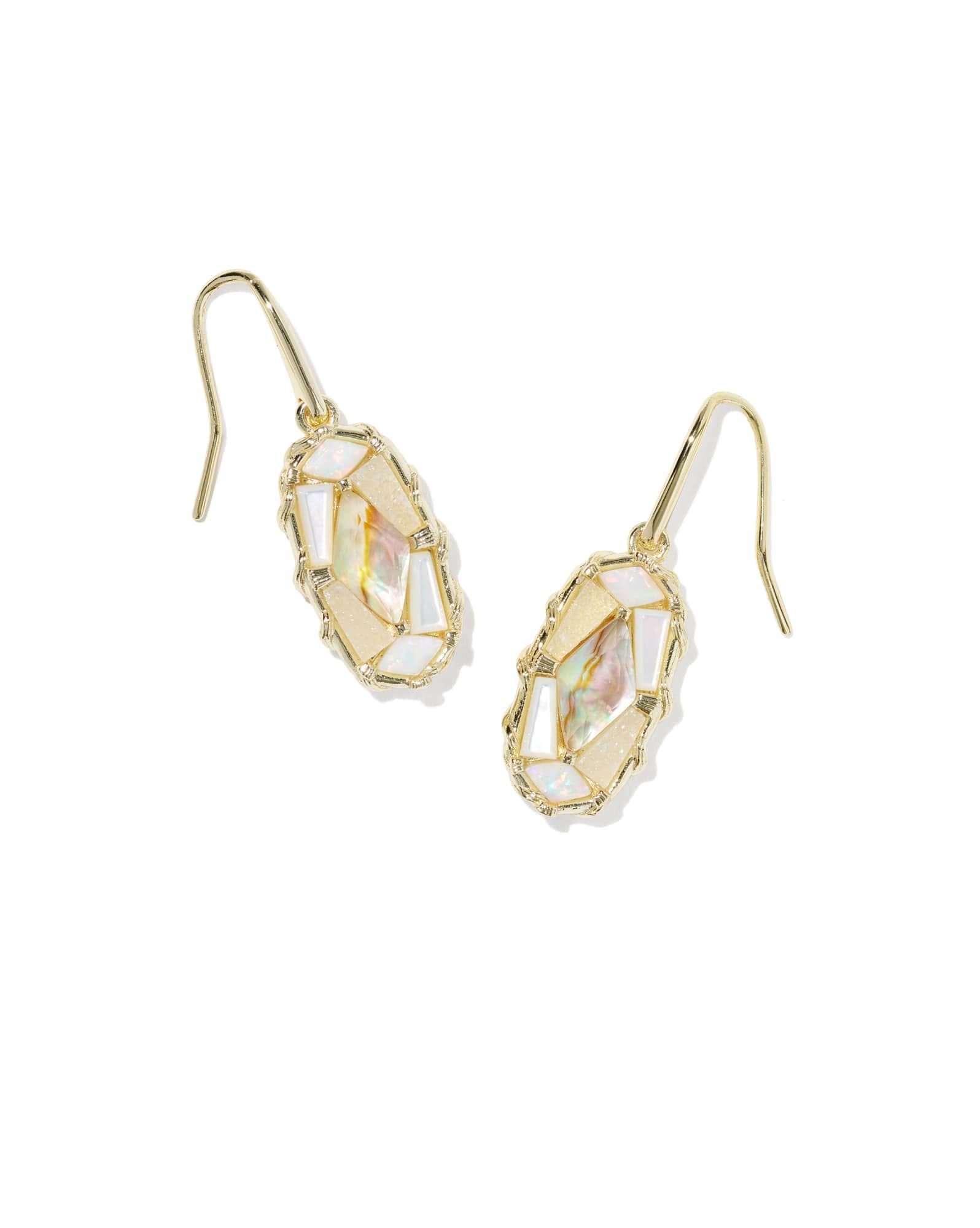 Dolly Parton x Kendra Scott Patchwork Lee Gold Drop Earrings