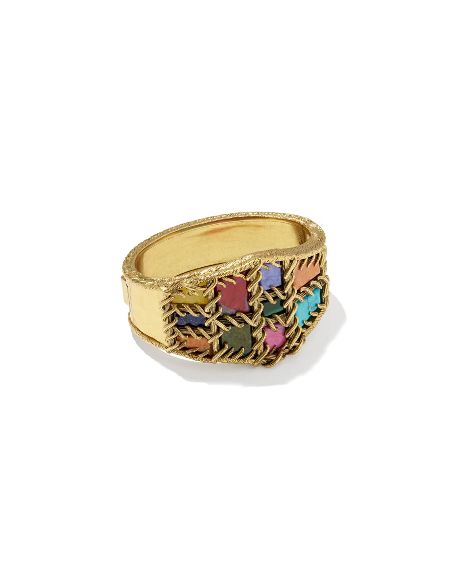 Dolly Parton x Kendra Scott Patchwork Vintage Gold Statement Bracelet