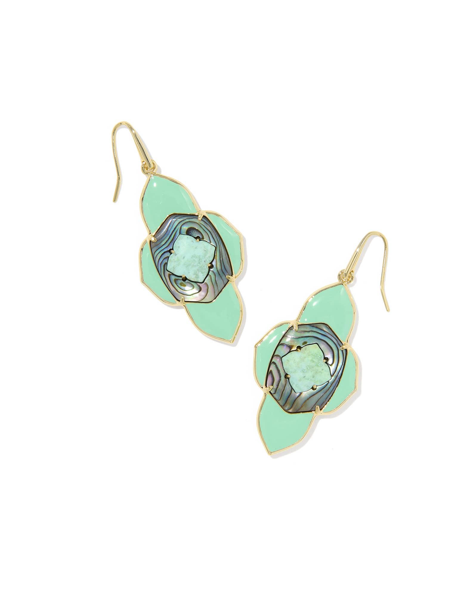 Abbie Medallion Gold Drop Earrings