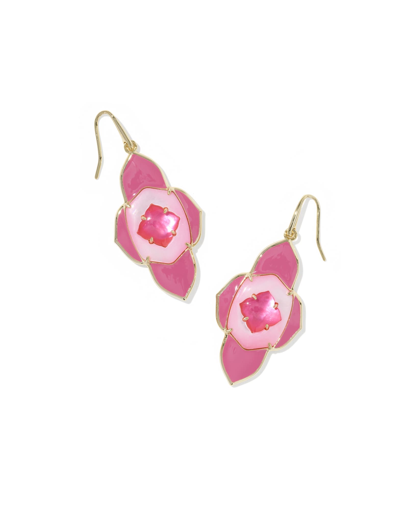 Abbie Medallion Gold Drop Earrings