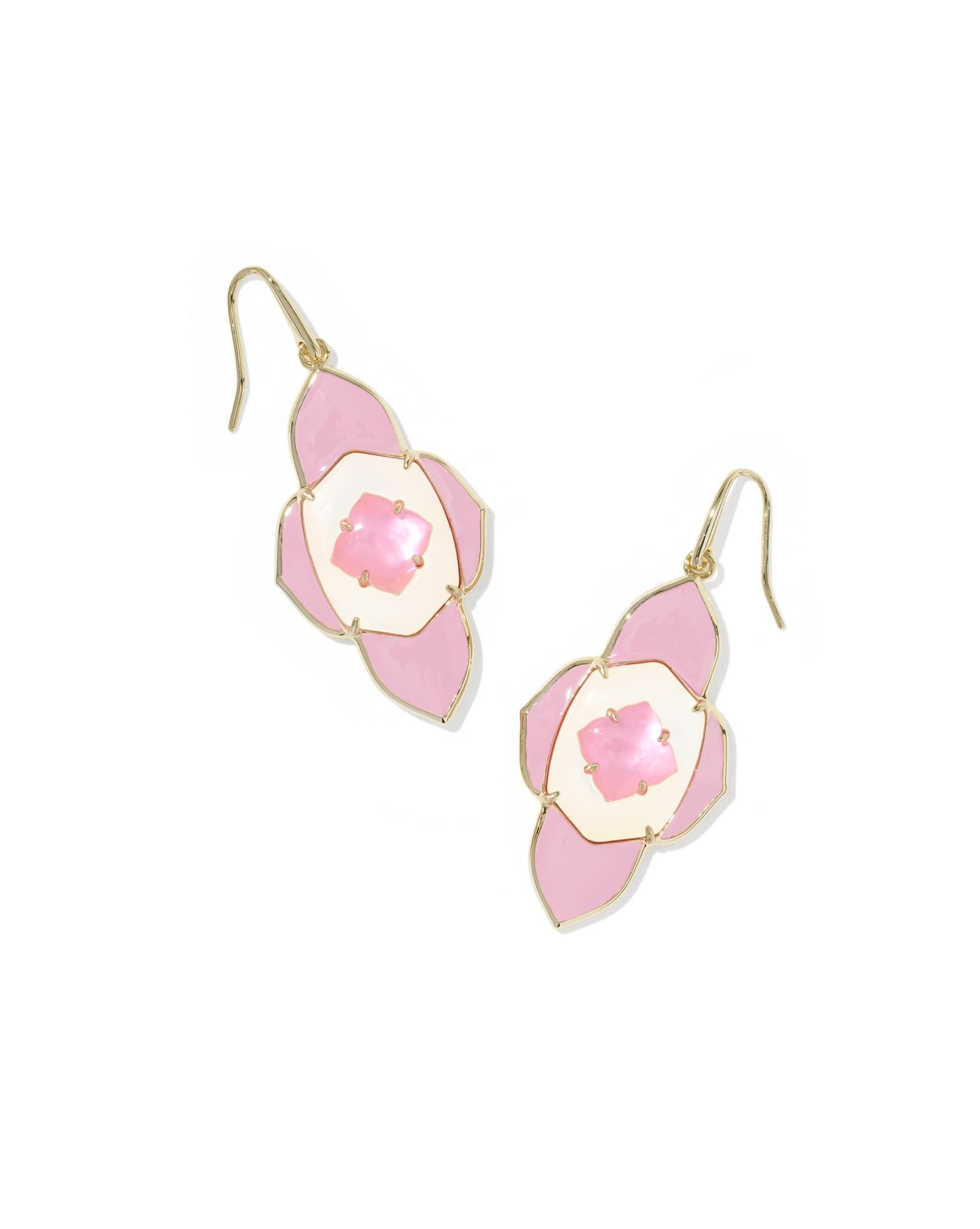 Abbie Medallion Gold Drop Earrings