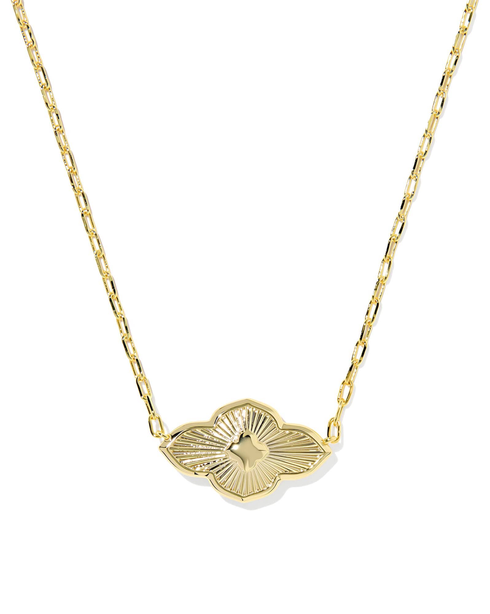 Abbie Medallion Gold Short Pendant Necklace