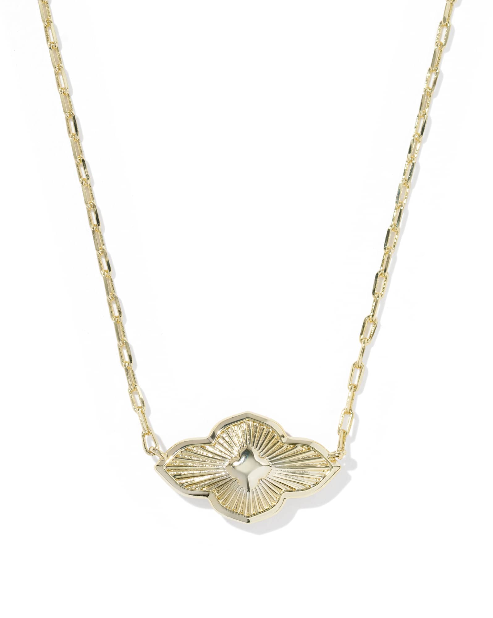 Abbie Medallion Gold Short Pendant Necklace