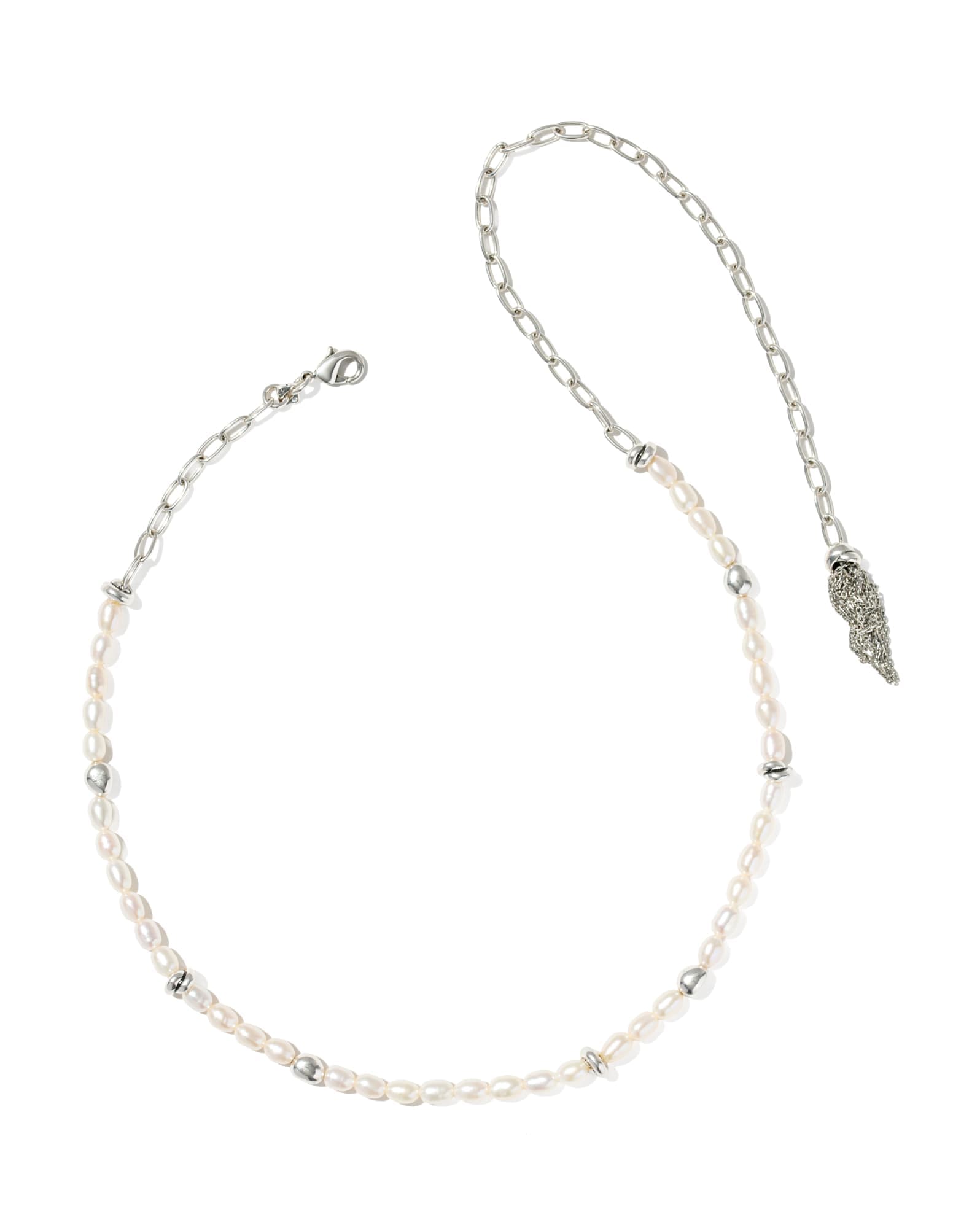 Gabriella Vintage Silver Pearl Strand Necklace