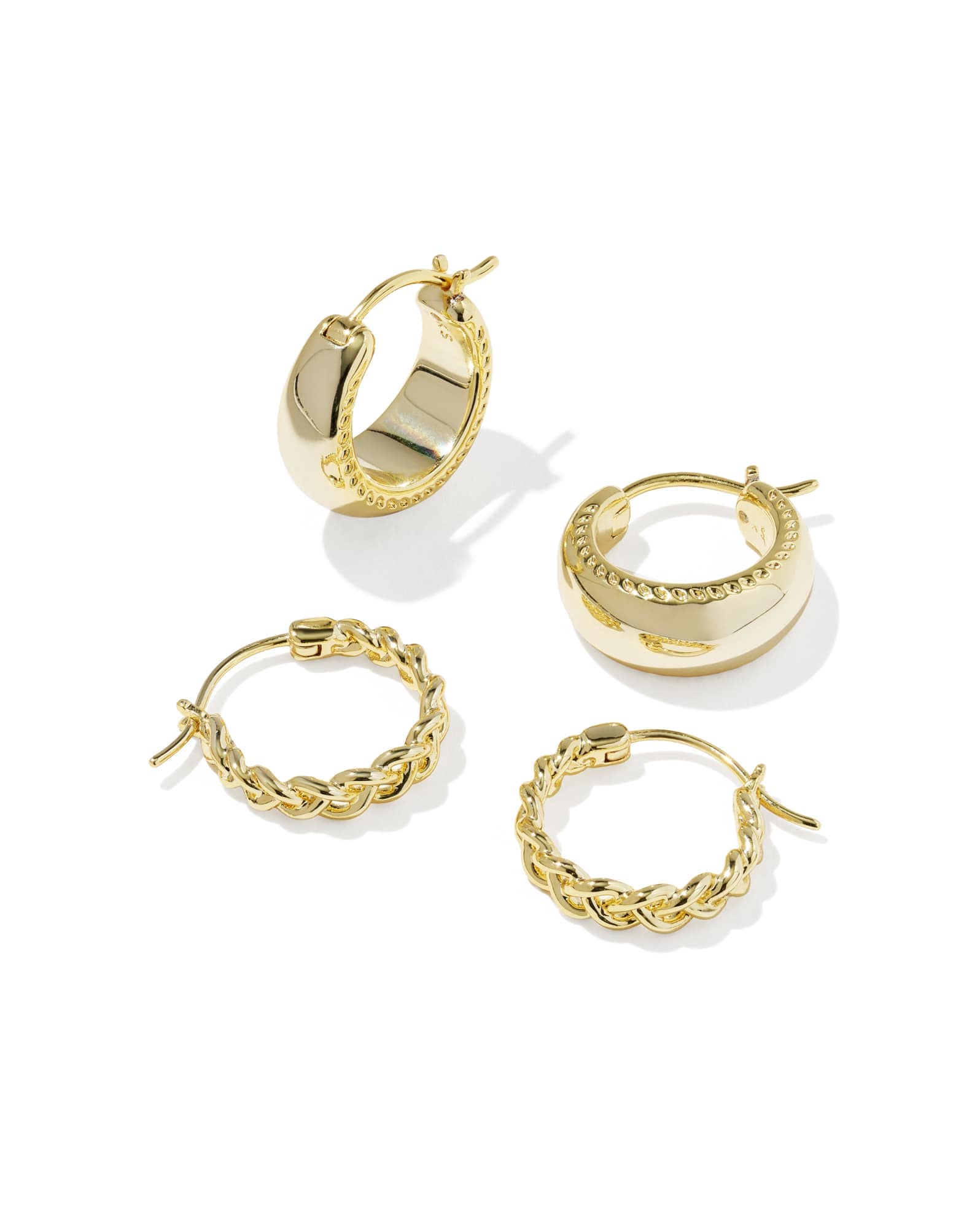 Gabriella Gold Set of 2 Huggie Earrings