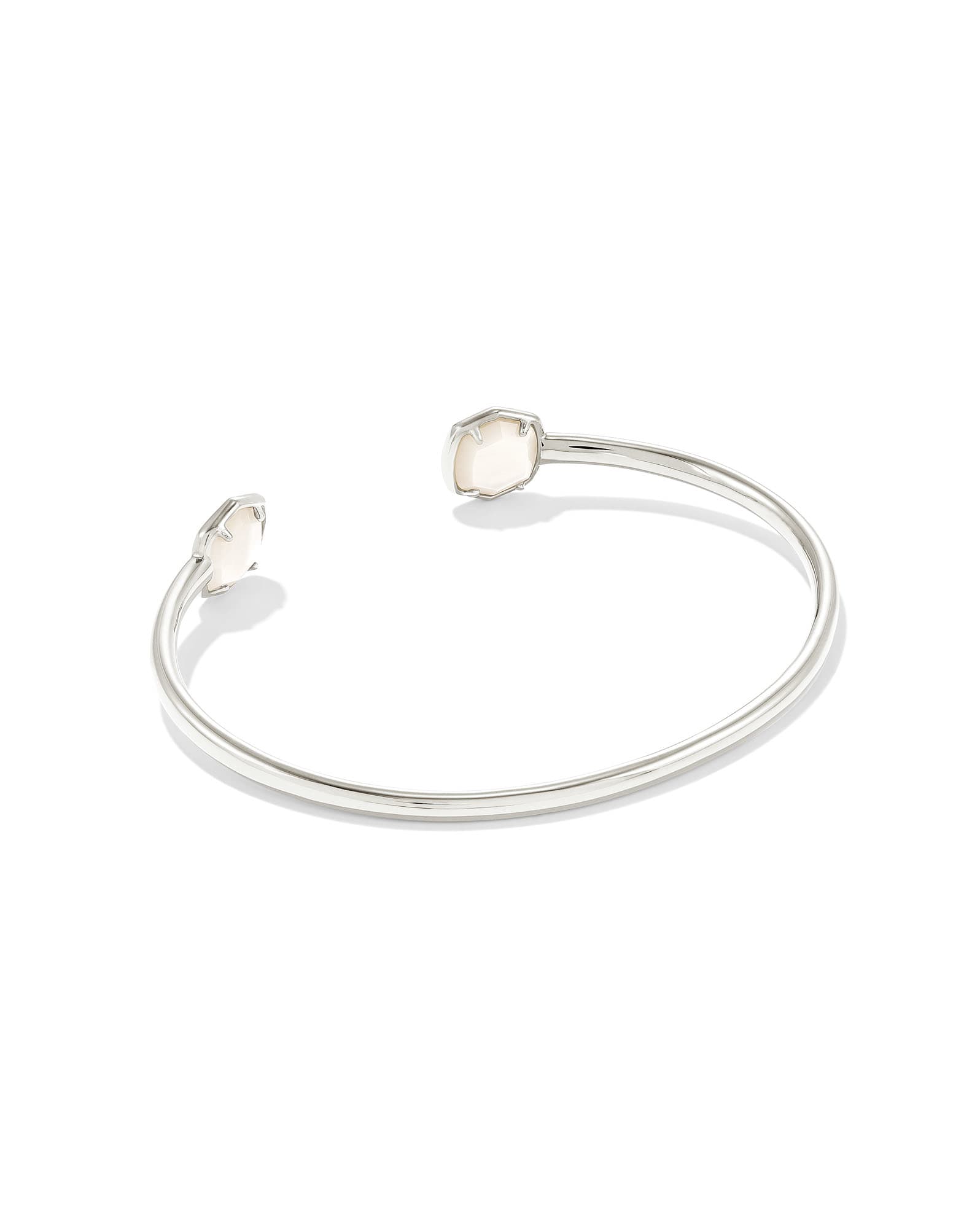 Davis Sterling Silver Small Cuff Bracelet in Ivory Mother-Of-Pearl