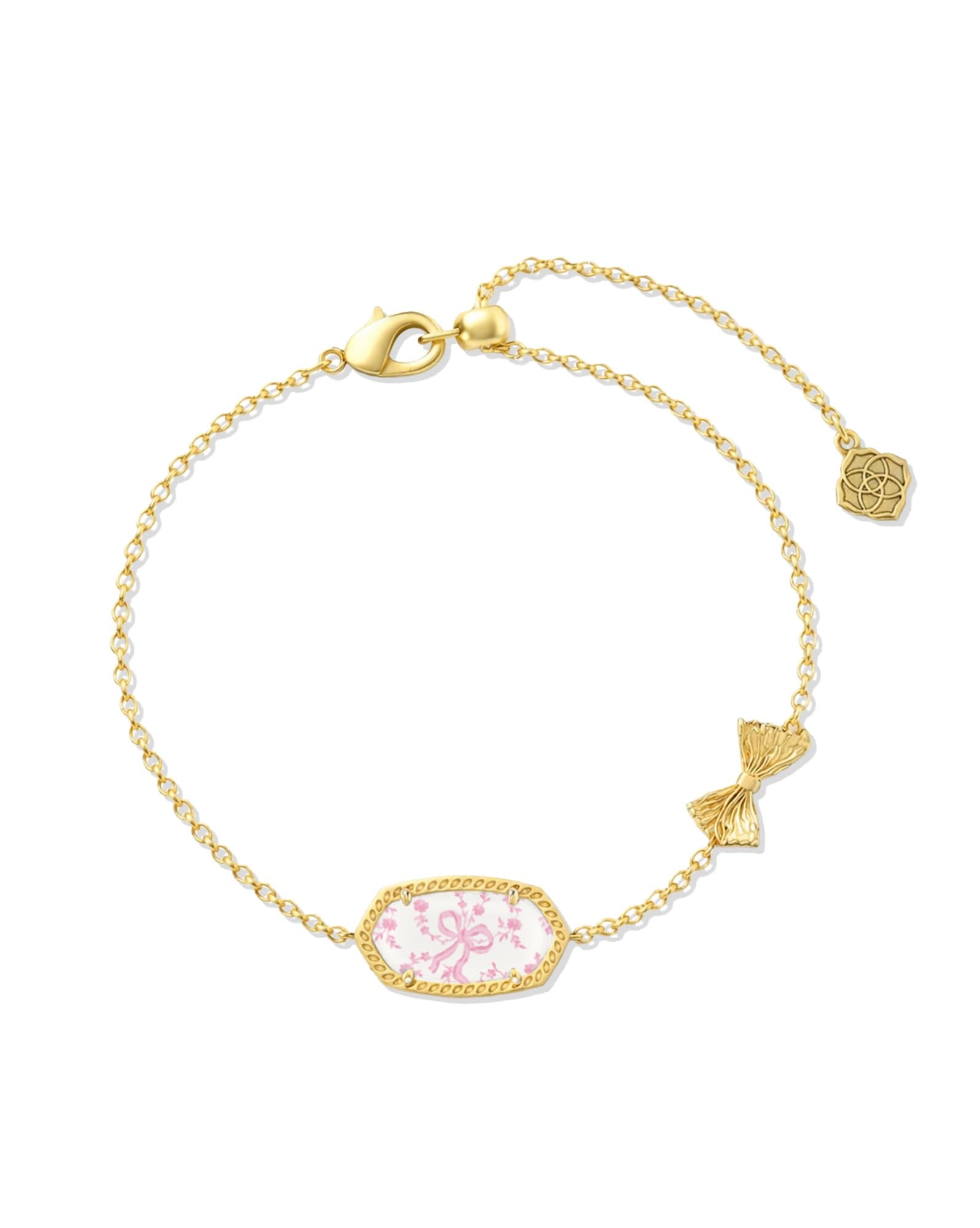Kendra Scott x LoveShackFancy Bow Gold Elaina Delicate Chain Bracelet