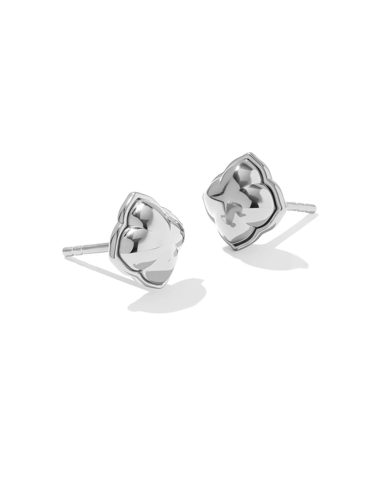 Dira Sterling Silver Small Metal Stud Earrings