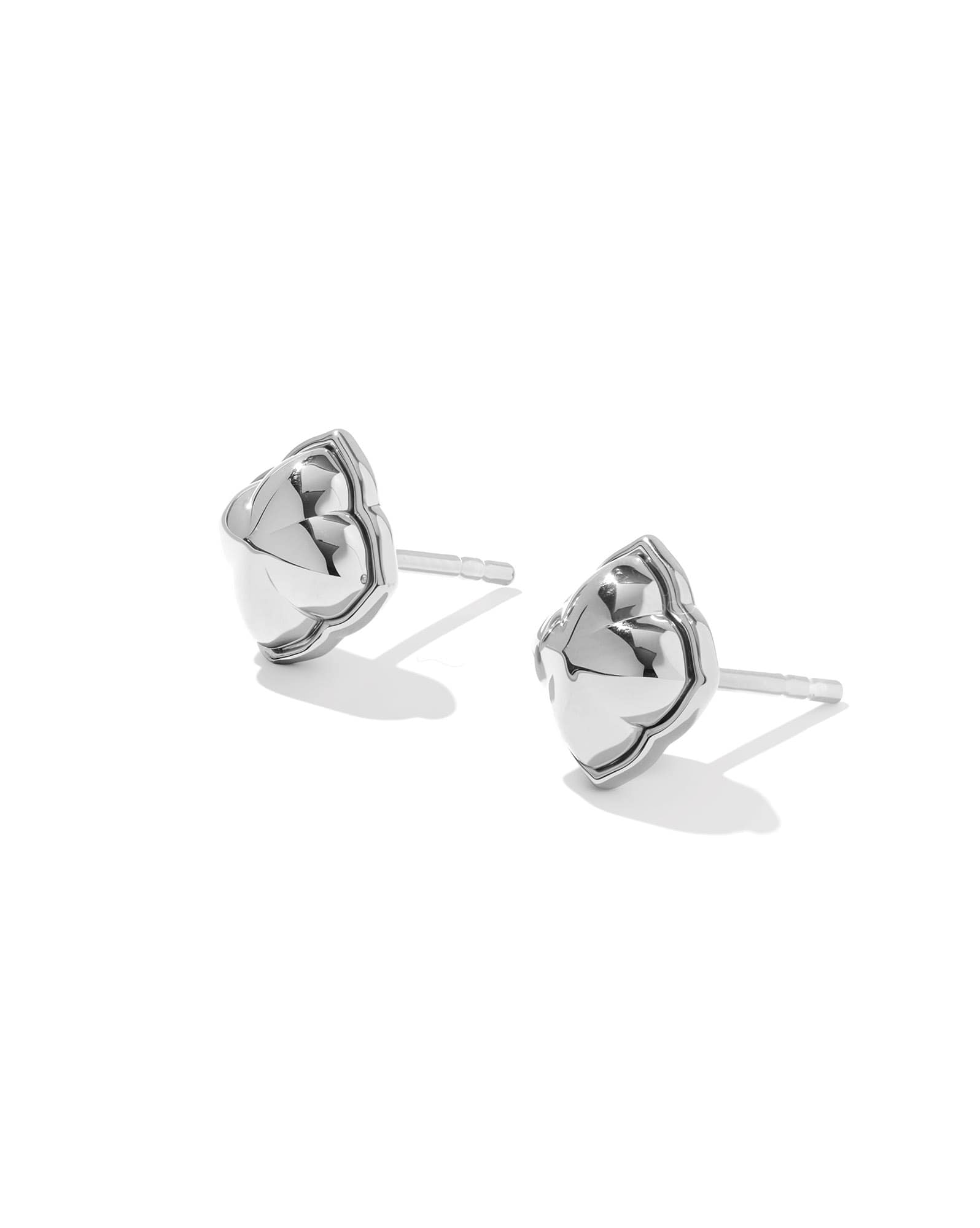 Dira Sterling Silver Small Metal Stud Earrings