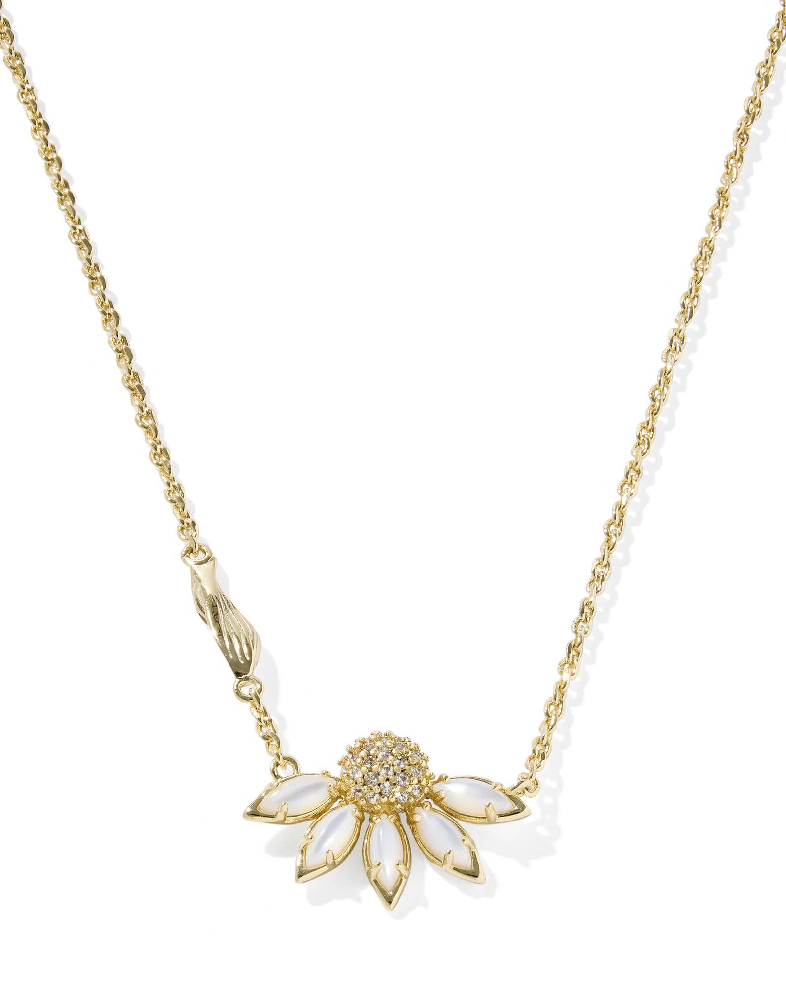 Anya Flower Gold Short Pendant Necklace