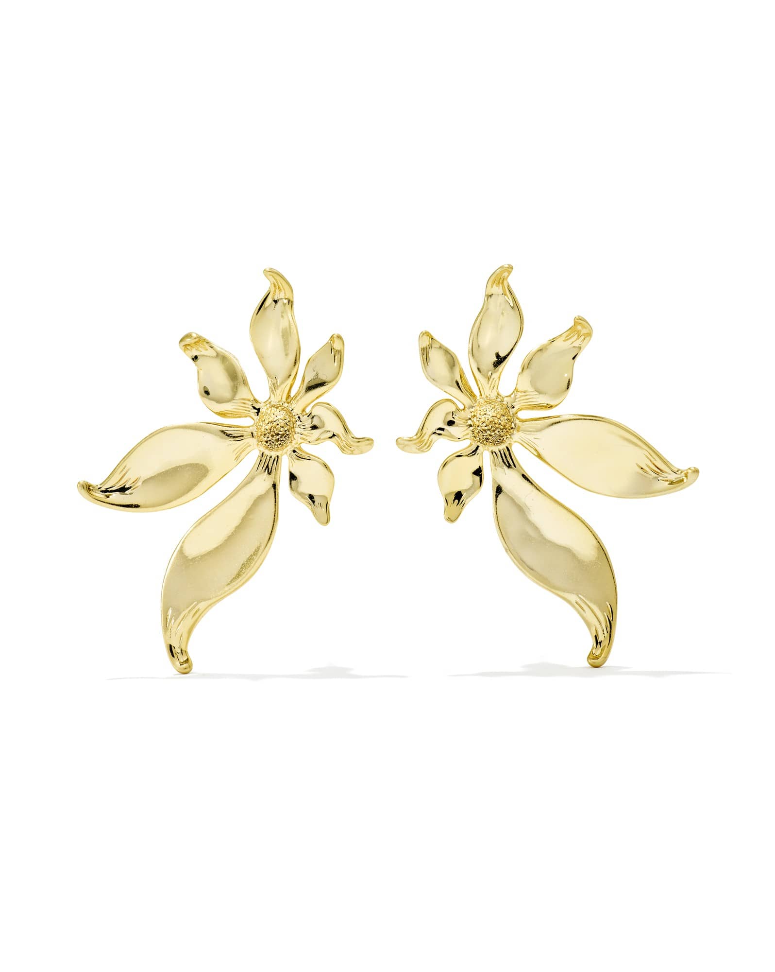 Anya Flower Gold Stud Earrings
