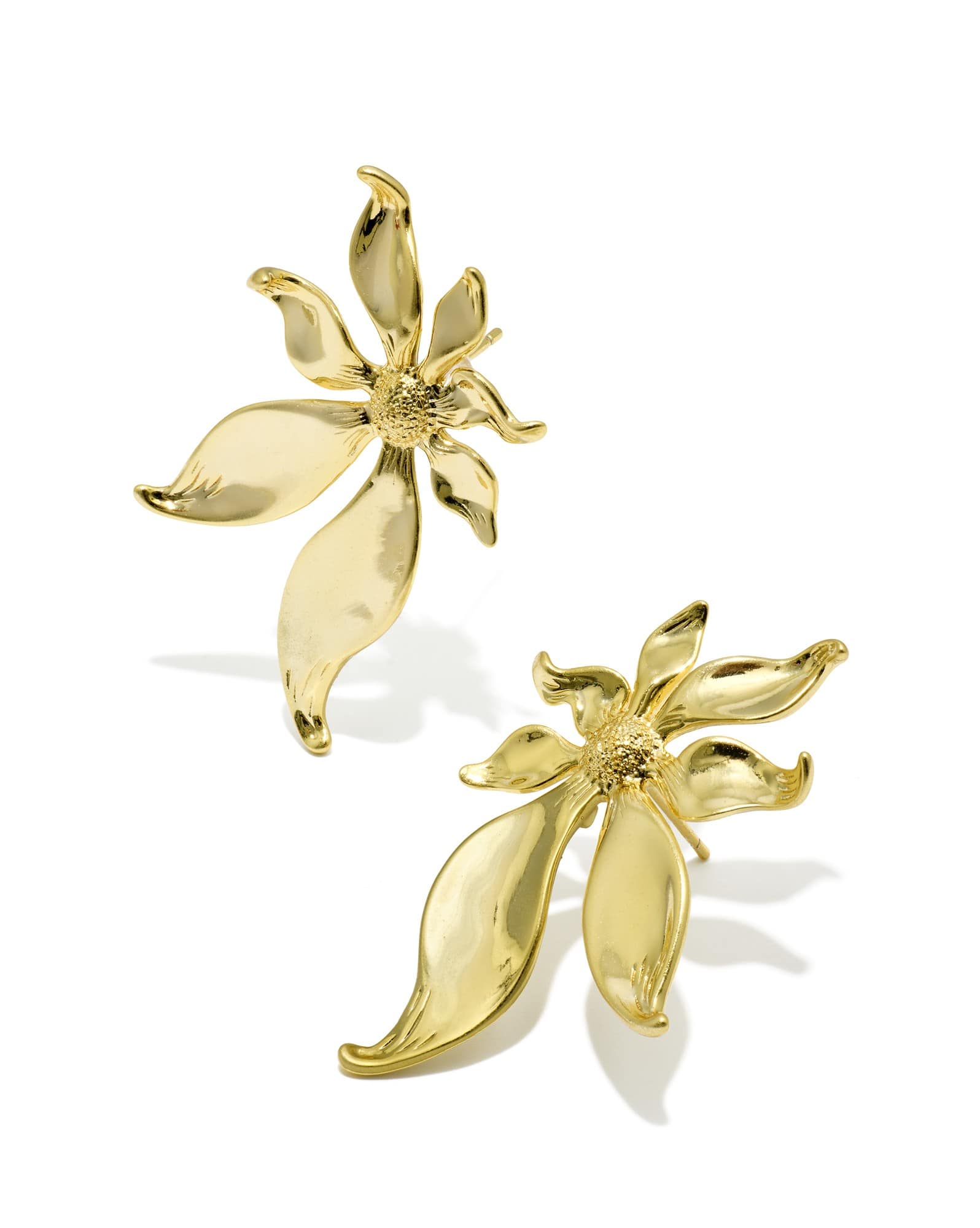 Anya Flower Gold Stud Earrings