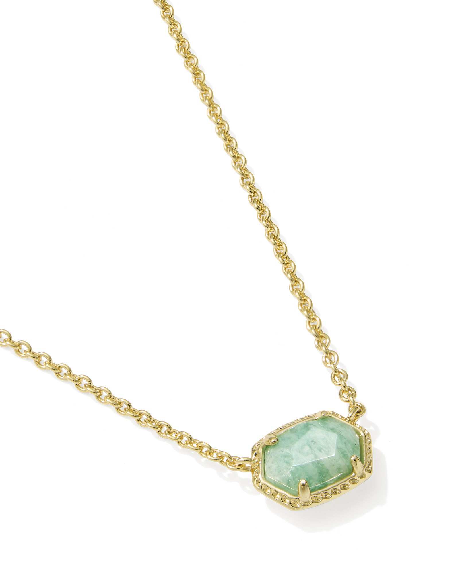 Daphne Gold Frame Short Pendant Necklace