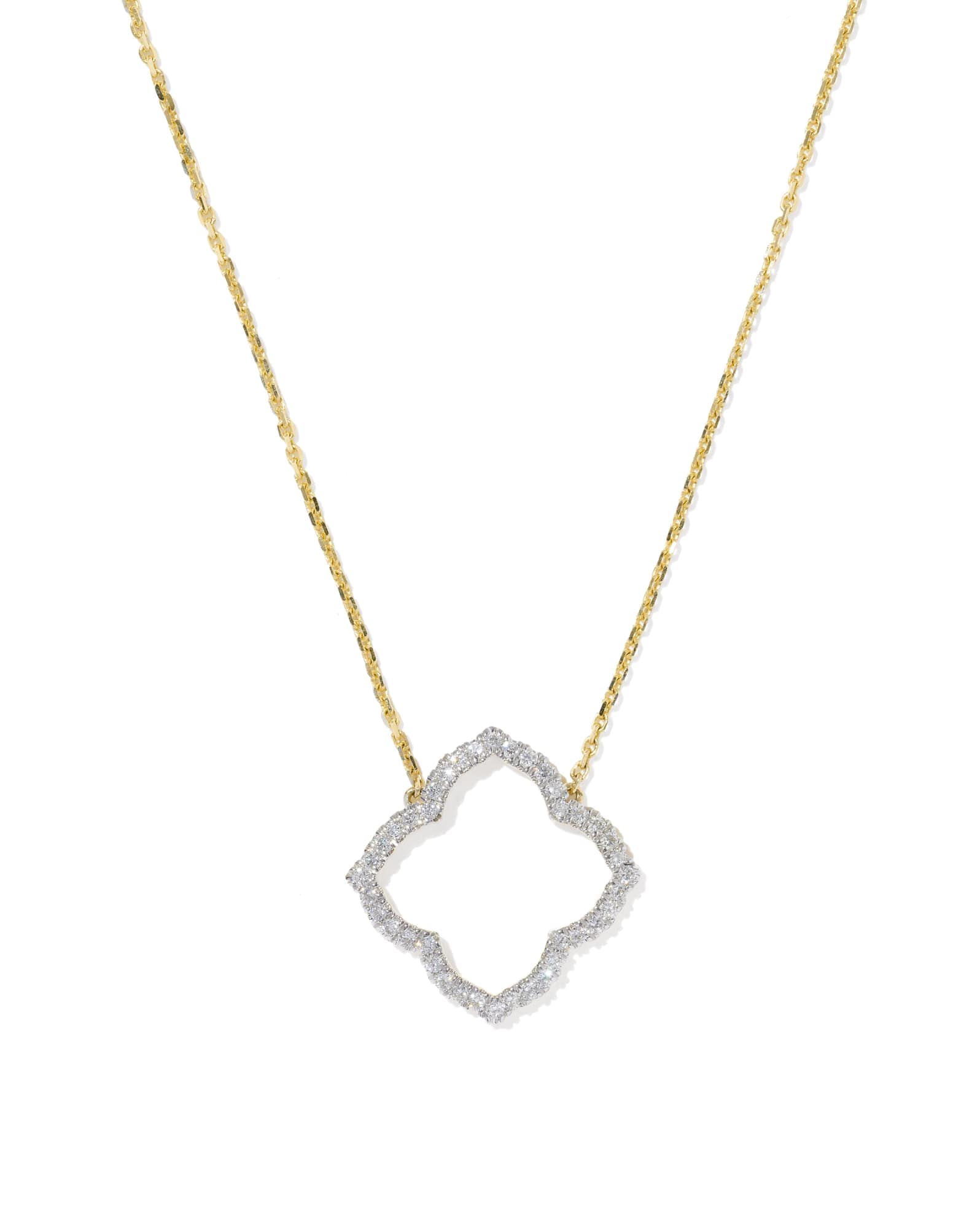 0.31 ct Lab Grown Diamond Dira 14k Yellow Gold Open Frame Short Pendant Necklace