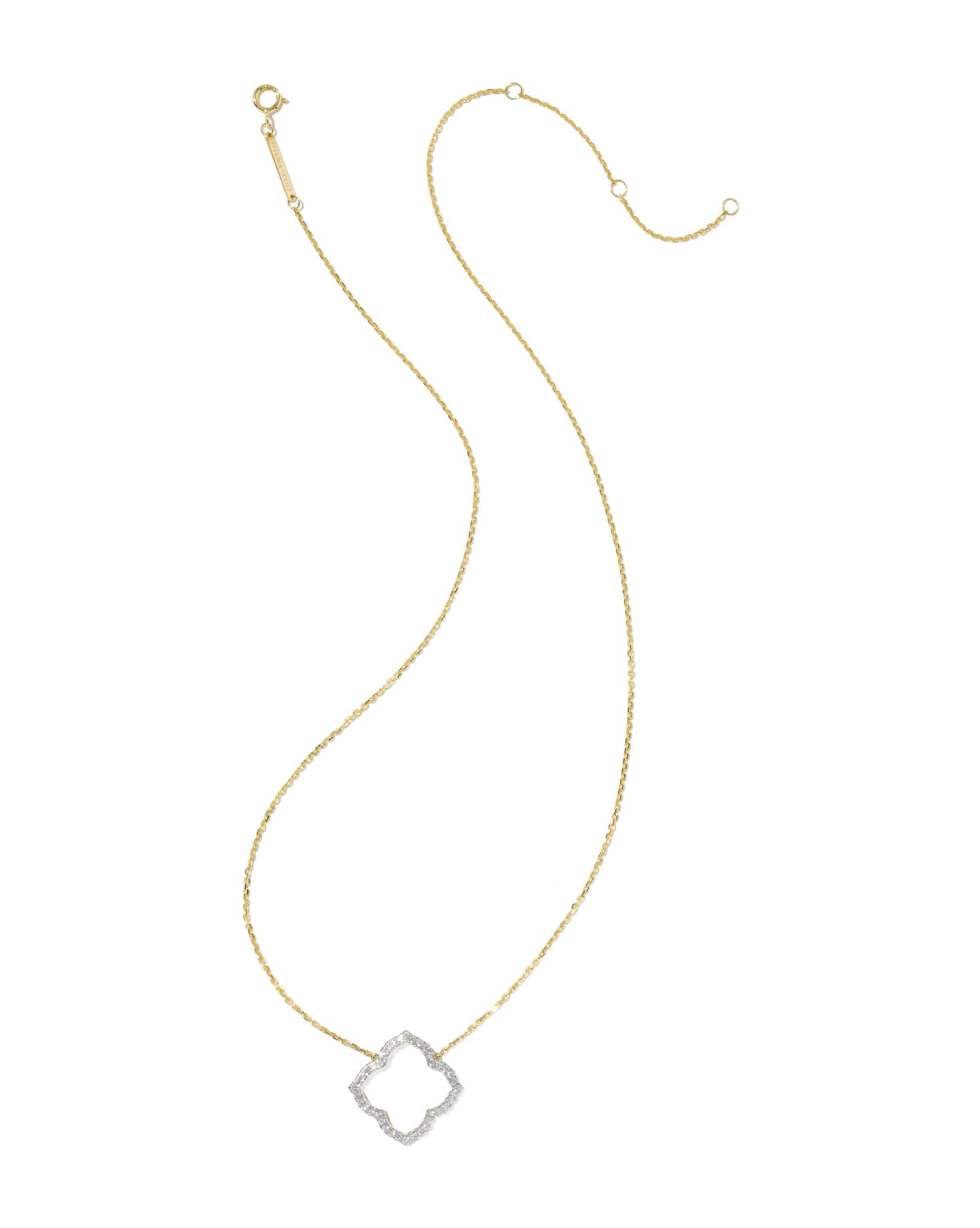 0.31 ct Lab Grown Diamond Dira 14k Yellow Gold Open Frame Short Pendant Necklace