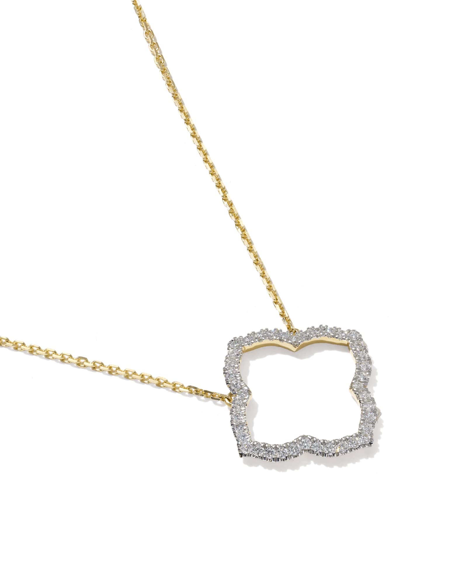 0.31 ct Lab Grown Diamond Dira 14k Yellow Gold Open Frame Short Pendant Necklace