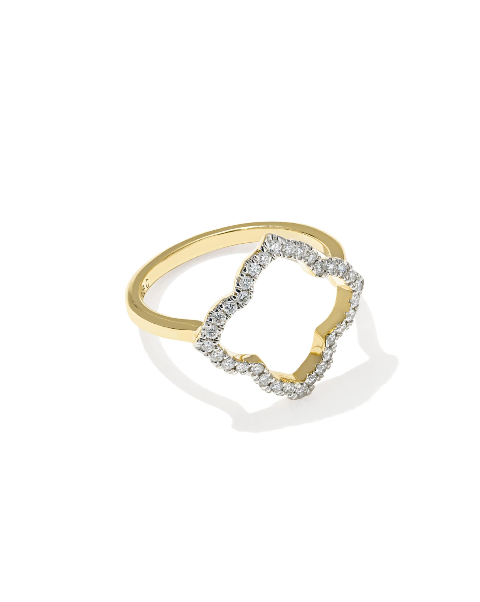 0.25 ct Lab Grown Diamond Dira 14k Yellow Gold Open Frame Band Ring