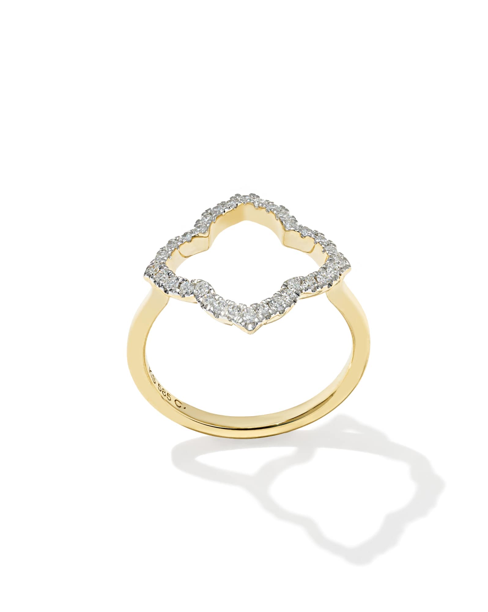 0.25 ct Lab Grown Diamond Dira 14k Yellow Gold Open Frame Band Ring