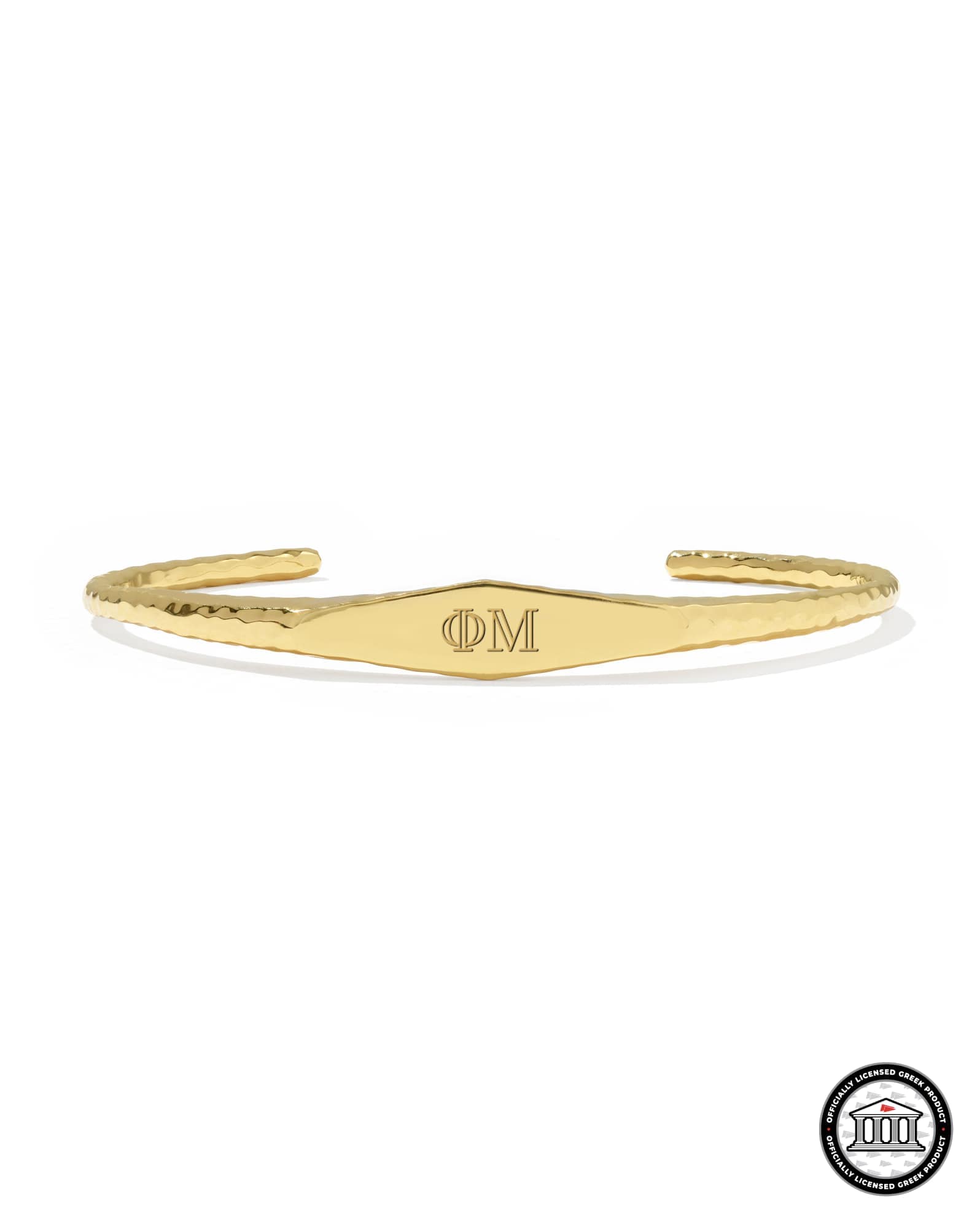 Phi Mu 18k Yellow Gold Vermeil Davie Cuff Bracelet